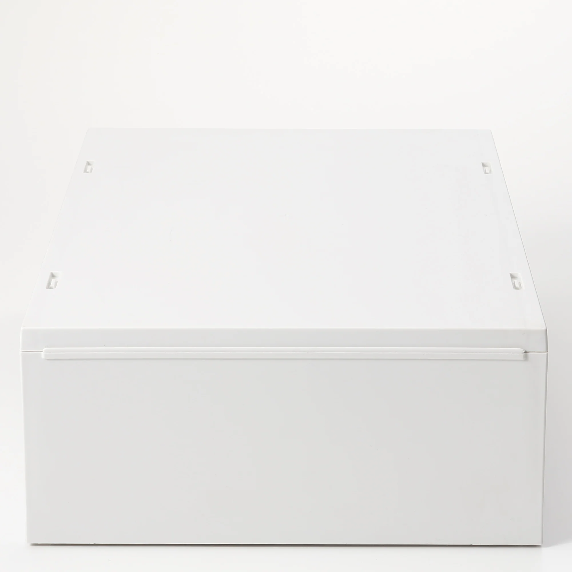 Polypropylene Storage Case 2 Drawer White Grey - Shallow (W26 x D37 x H12 cm) - Image 4