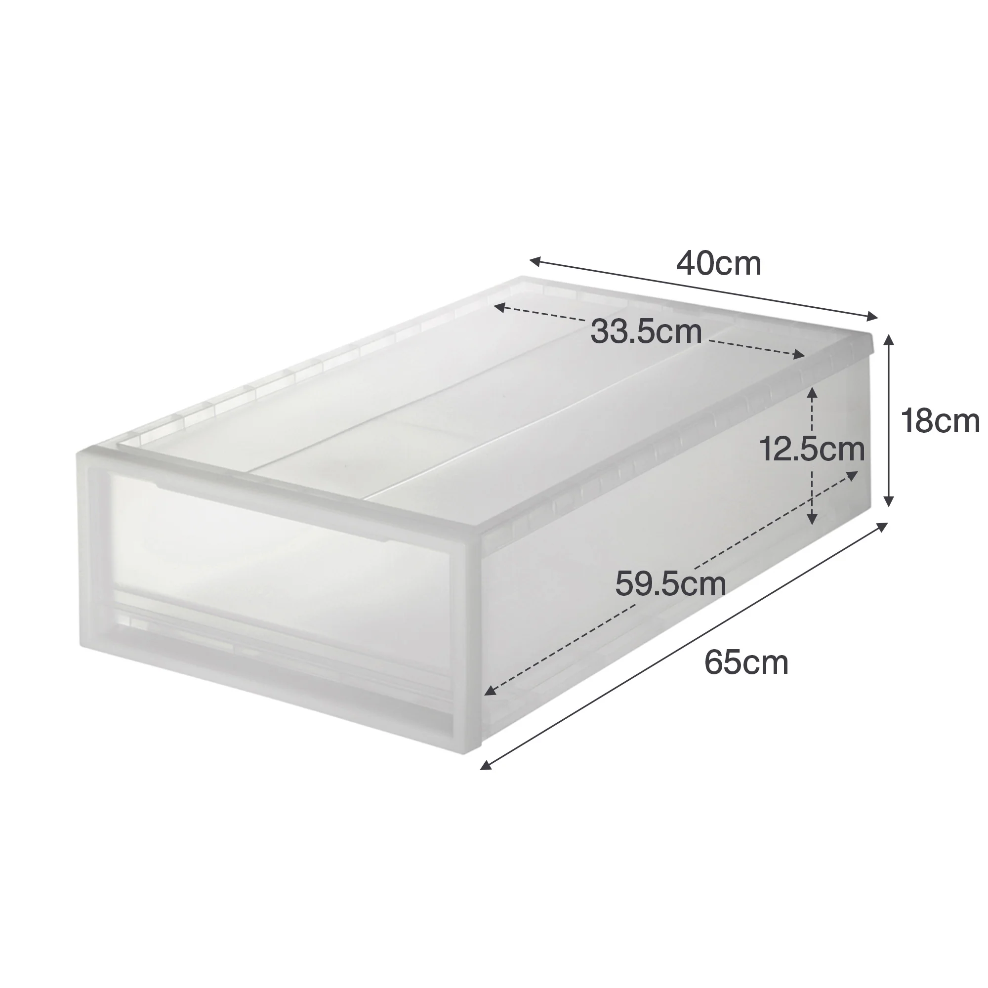 Polypropylene Storage Case Clothes Drawer (W40 x D65 cm) - Image 10