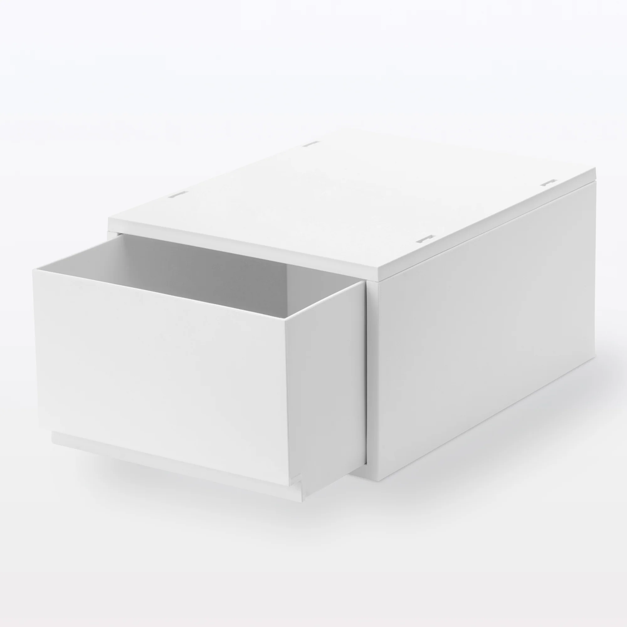 Polypropylene Storage Case Drawer White Grey - Deep (W26 x D37 x H17.5 cm) - Image 2
