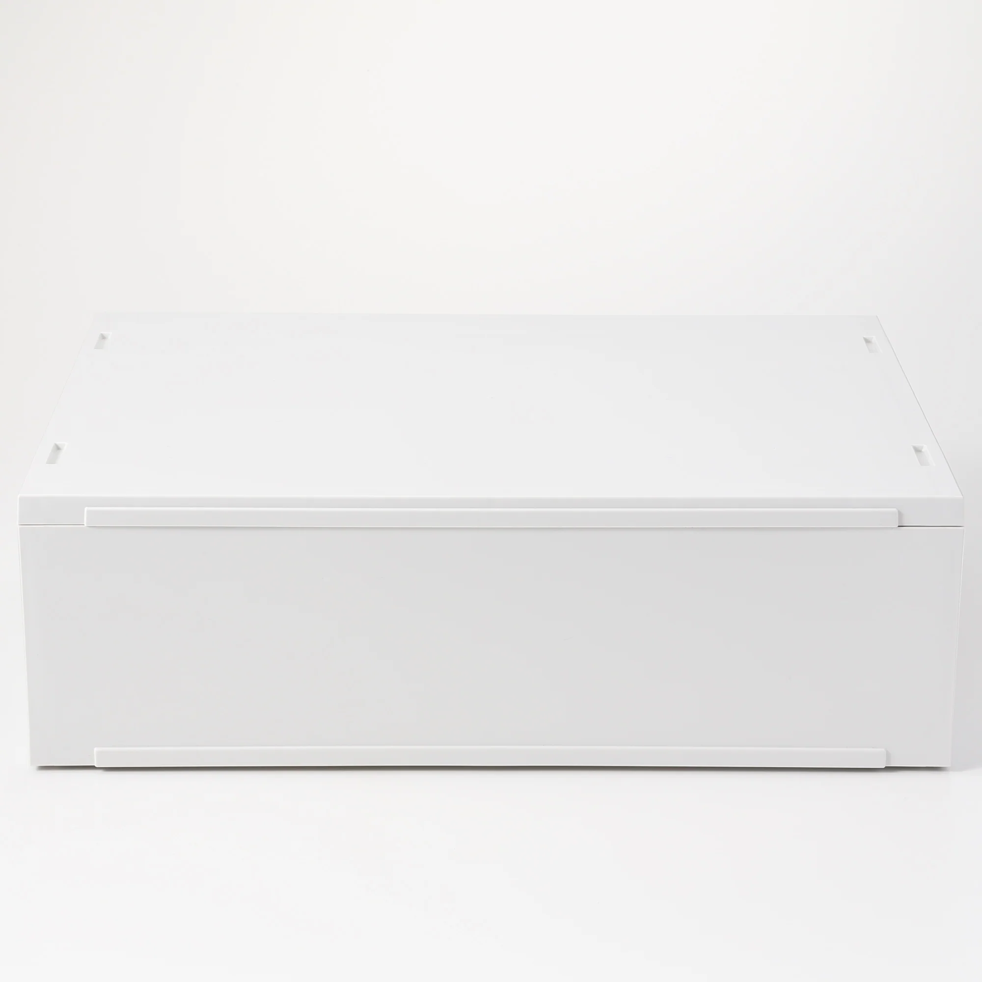 Polypropylene Wide Storage Case White Grey - Shallow (W37 x D26 x H12 cm) - Image 4