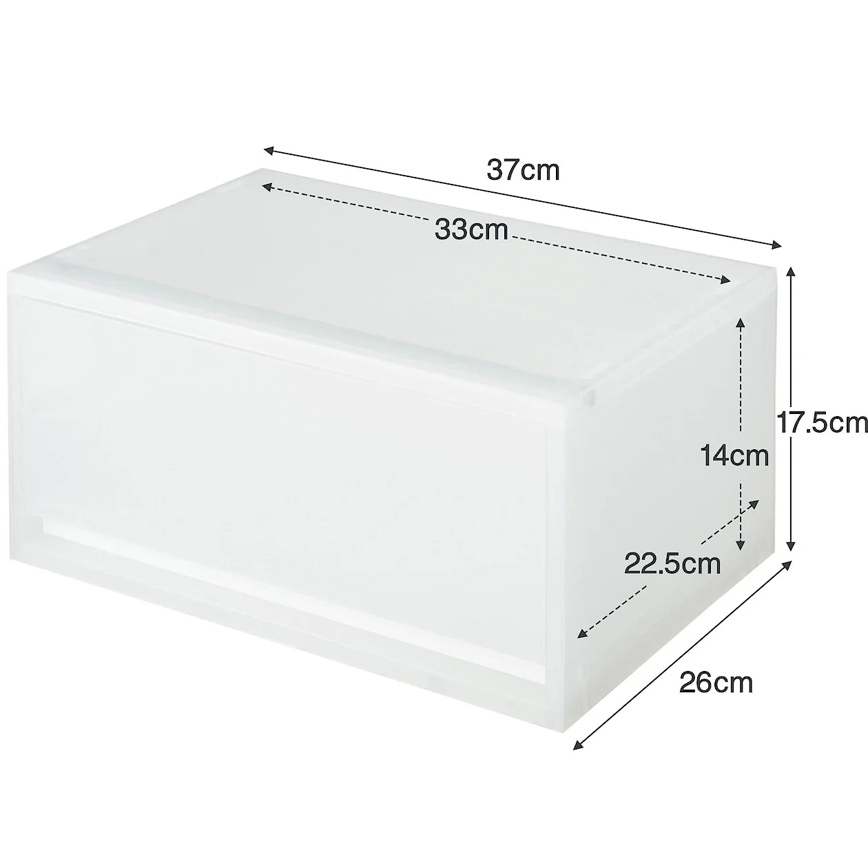 Polypropylene Storage Case Wide Drawer - Deep (W37 x D26 x H17.5 cm) - Image 5