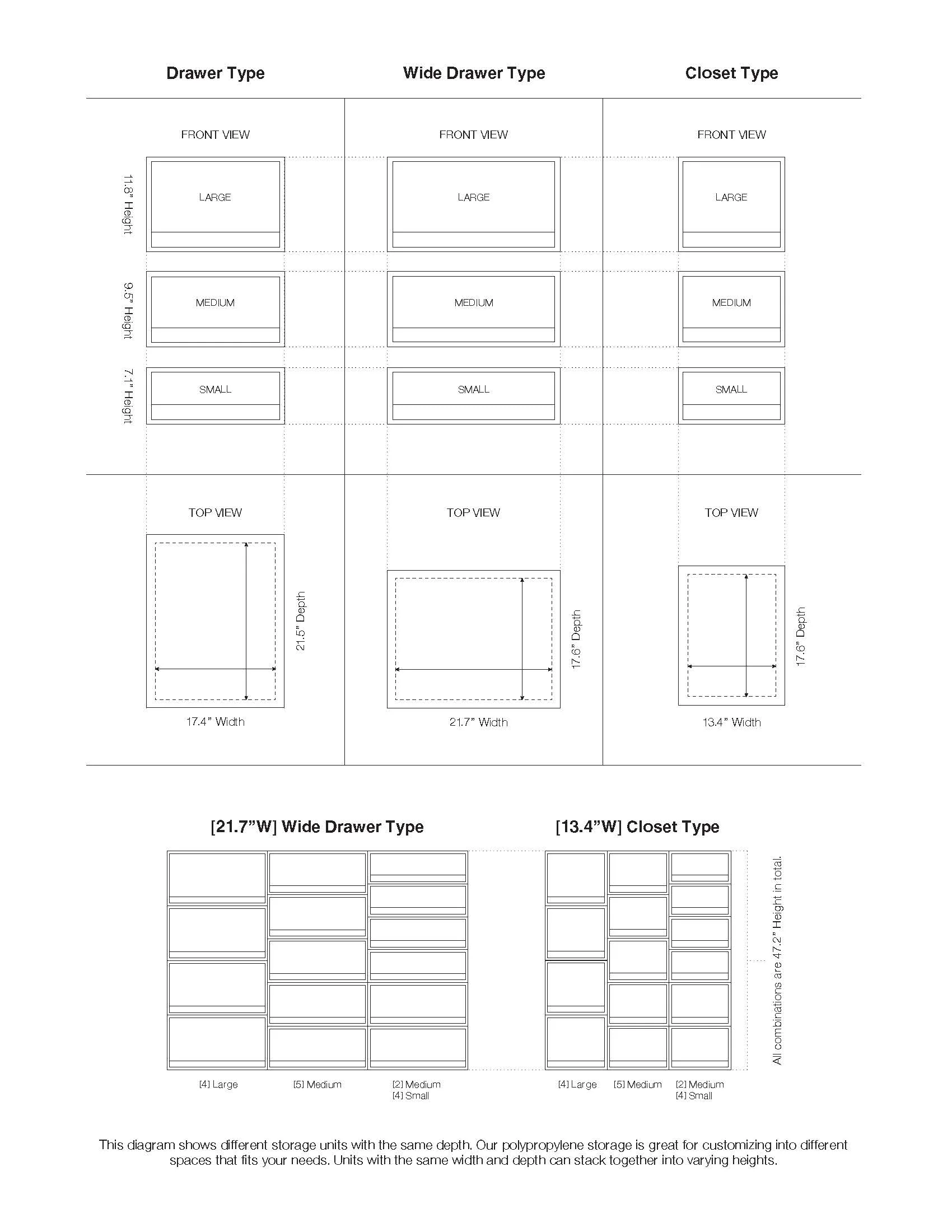 Polypropylene Storage Closet Drawer (W44 x D55 cm) - Image 10