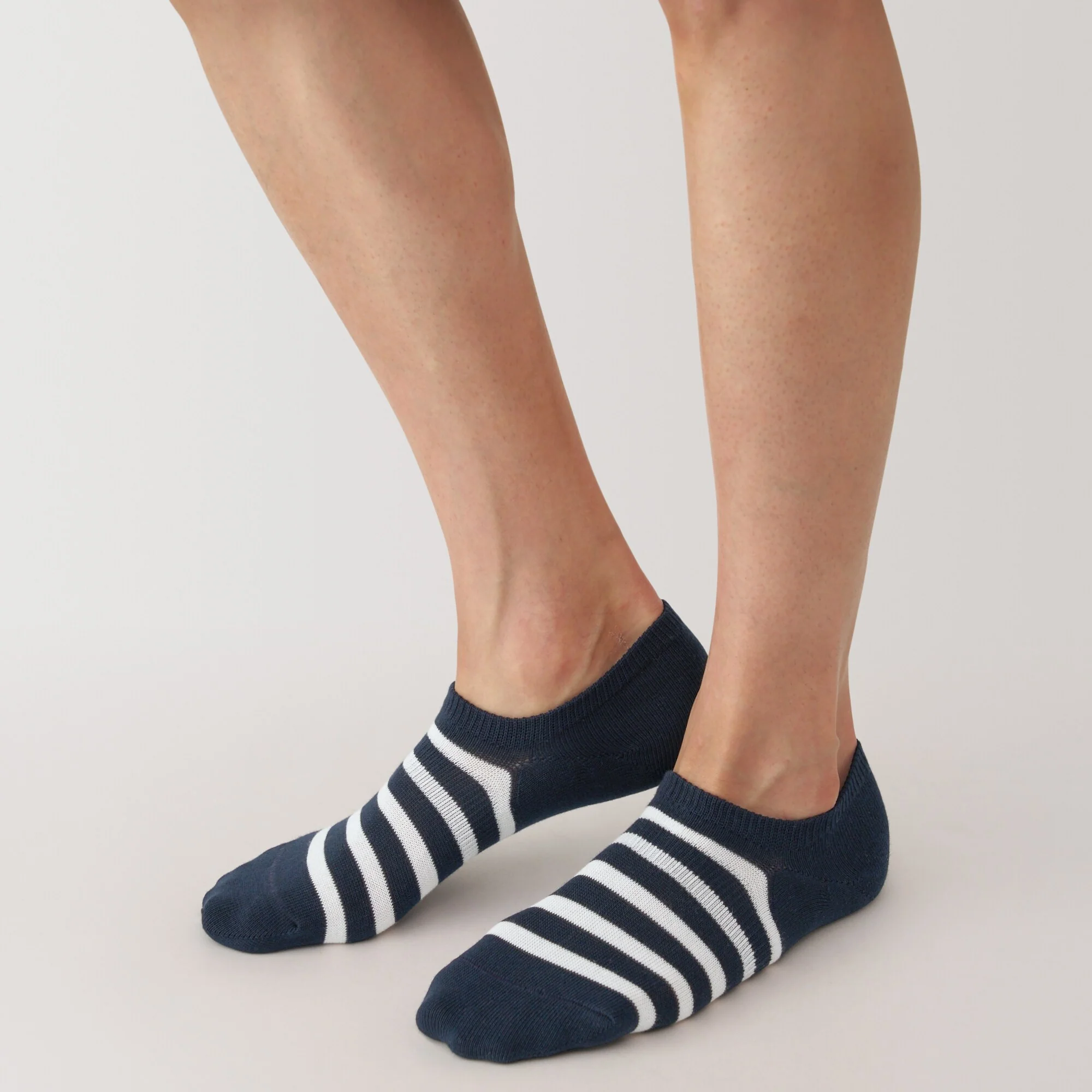 Right Angle Striped Sneaker Socks - Image 2