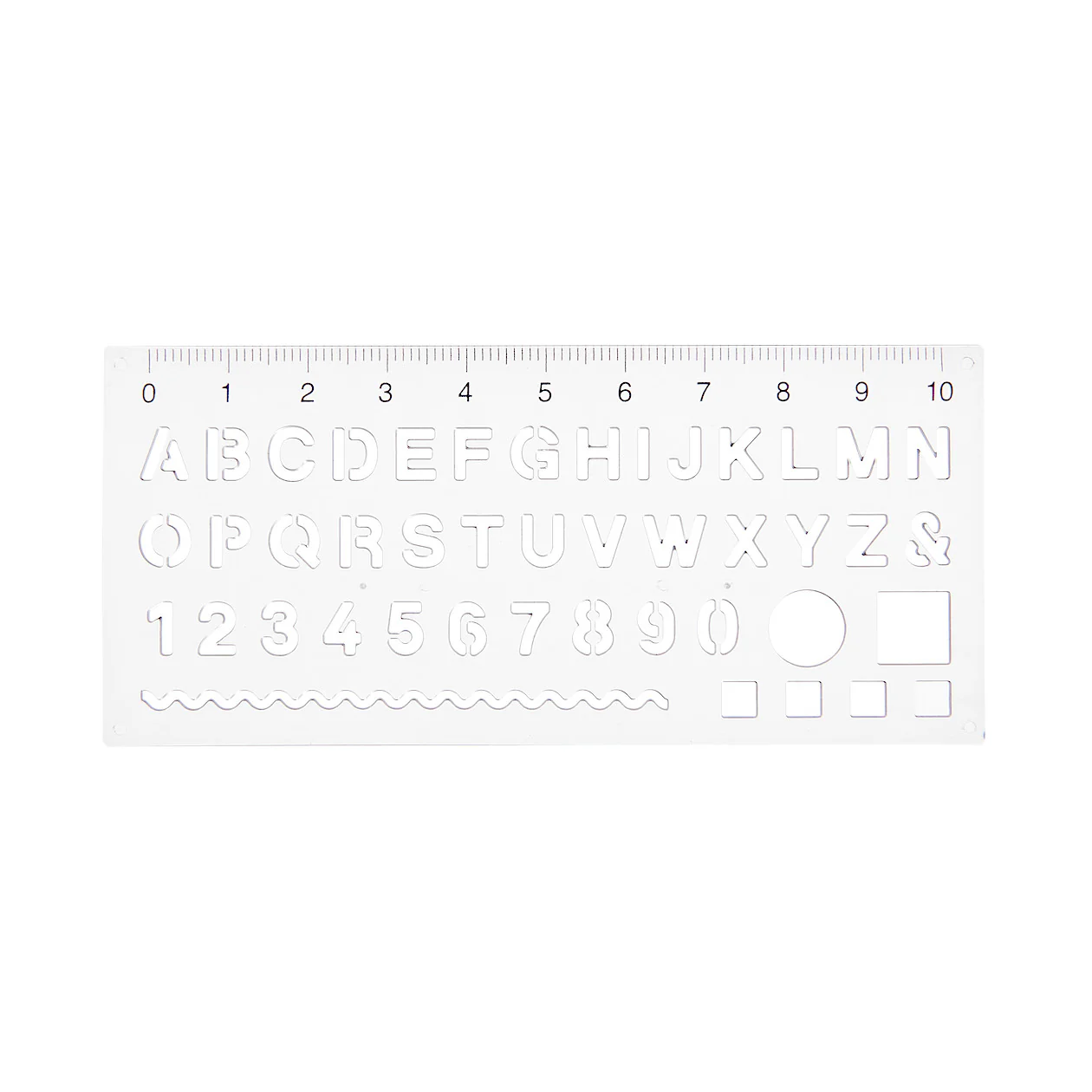 Ruler with Alphabet and Numbers Template