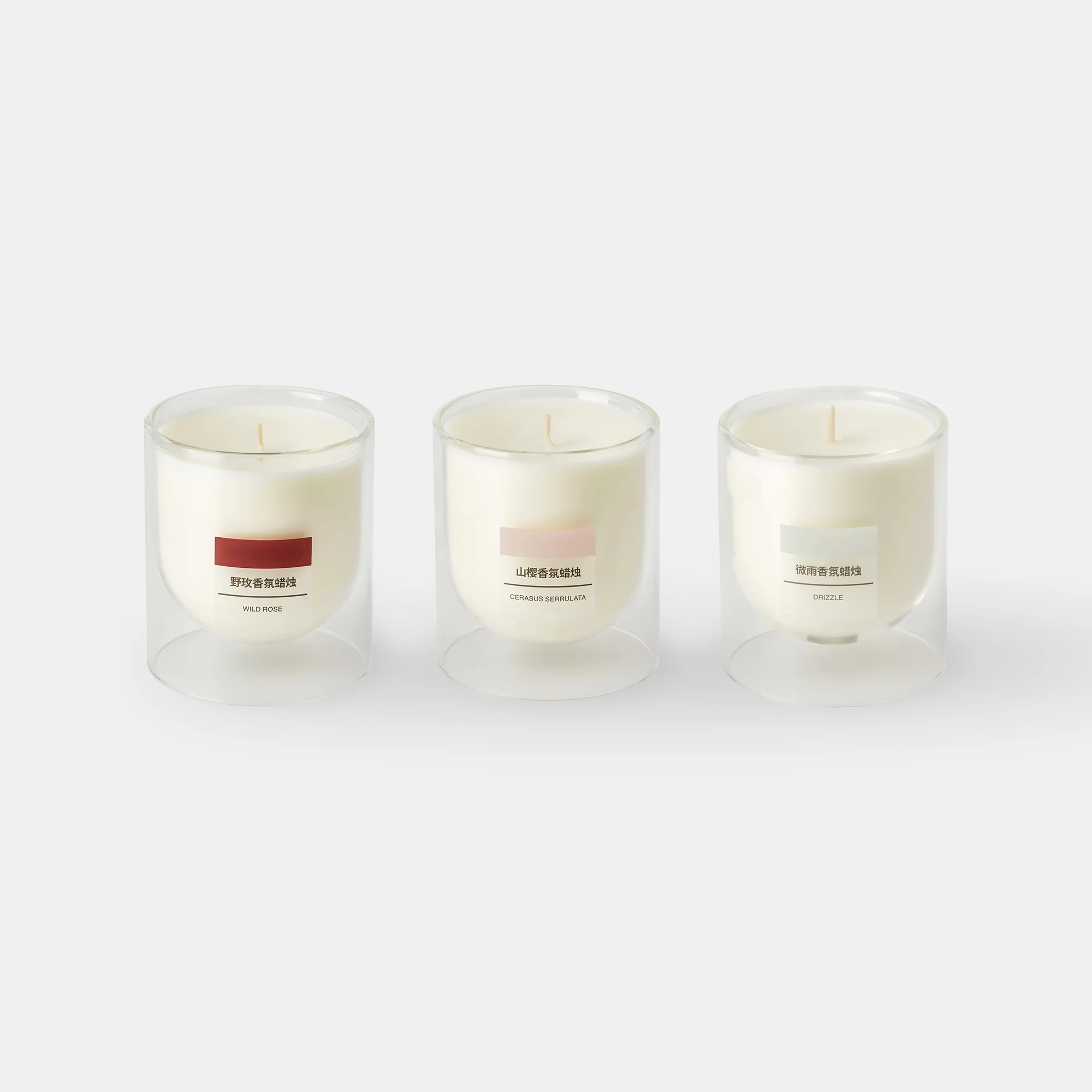 Scented Double Wall Glass Candle - Wild Rose - Image 11