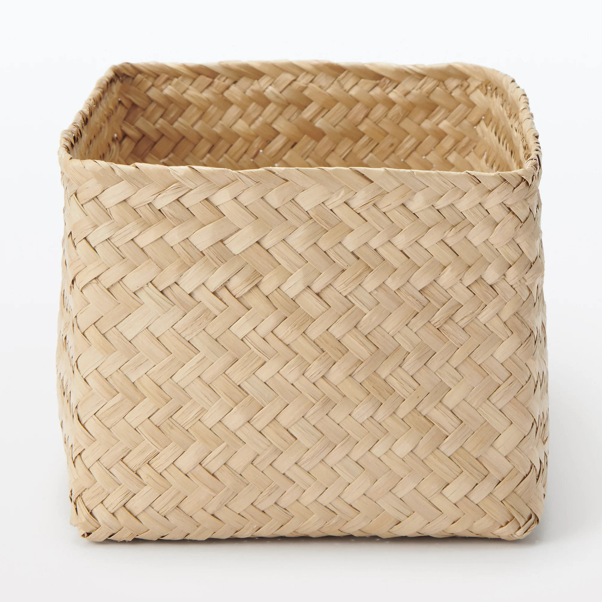 Seagrass Organizer Herringbone Rectangular Basket - Large (W15 x D25 x H12 cm) - Image 2