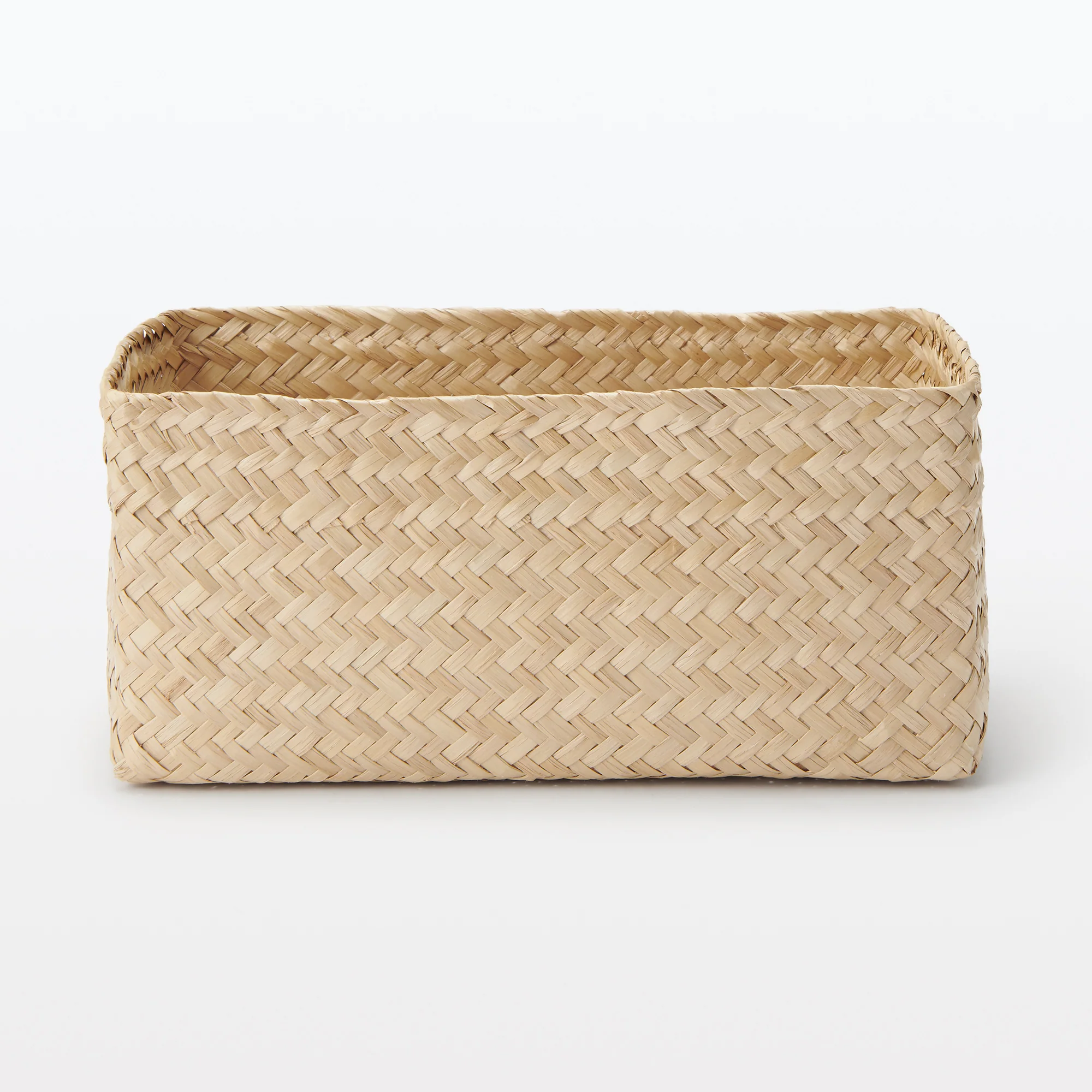 Seagrass Organizer Herringbone Rectangular Basket - Large (W15 x D25 x H12 cm) - Image 3