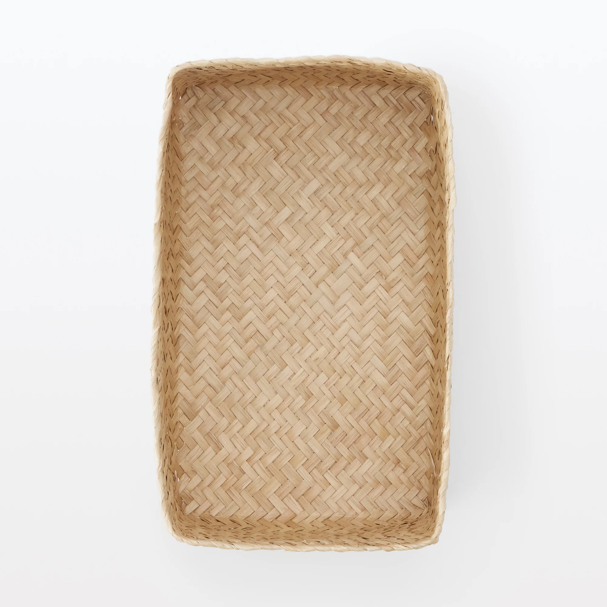 Seagrass Organizer Herringbone Rectangular Basket - Large (W15 x D25 x H12 cm) - Image 4