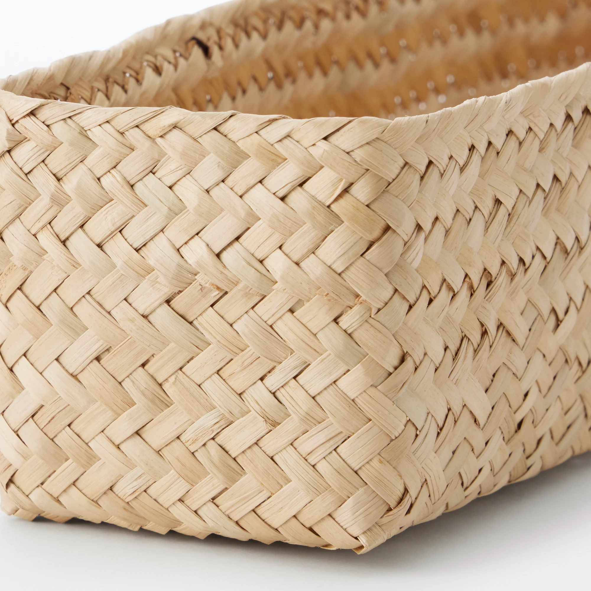 Seagrass Organizer Herringbone Rectangular Half Basket - Medium (W7.5 x D25 x H7 cm) - Image 6