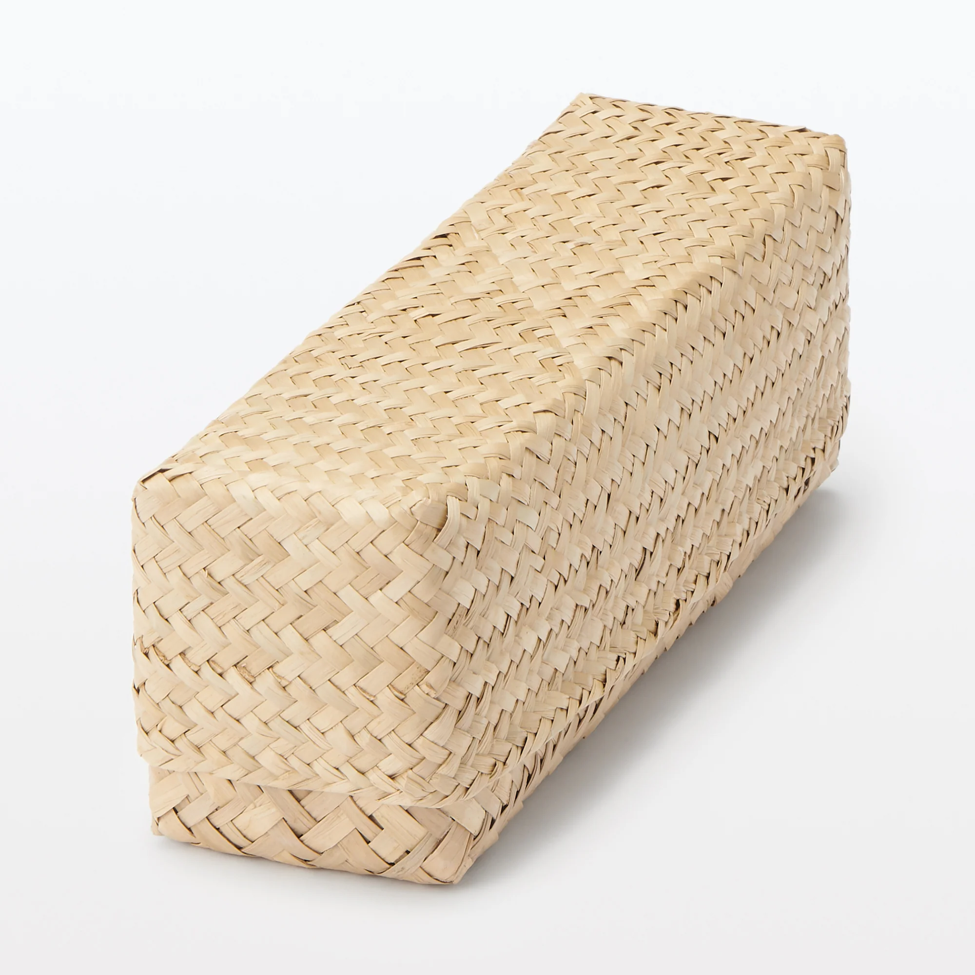 Seagrass Organizer Herringbone Rectangular Half Basket - Medium (W7.5 x D25 x H7 cm) - Image 7