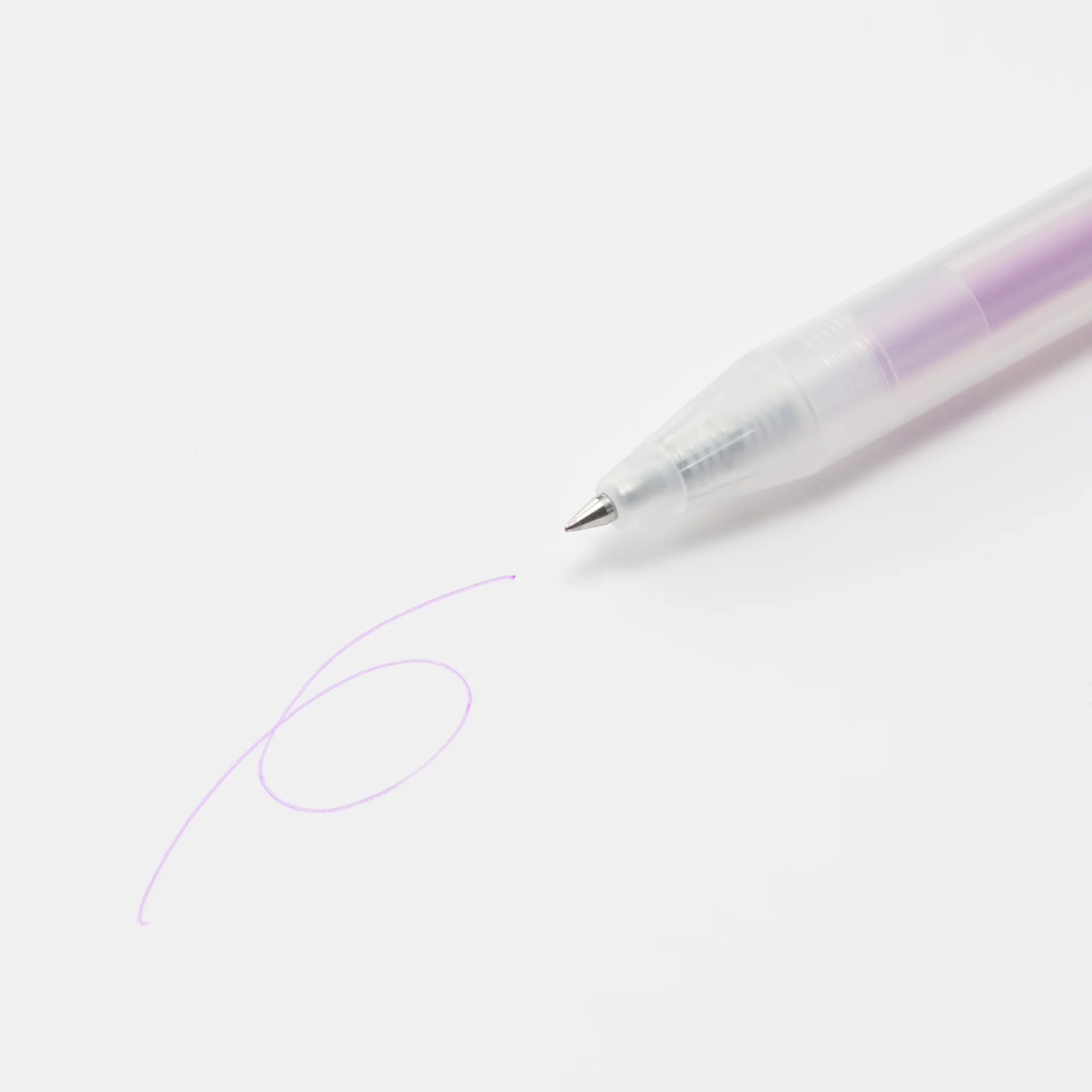 Smooth Gel Ink Ballpoint Knock Pen 0.3 mm - Purple - Image 2