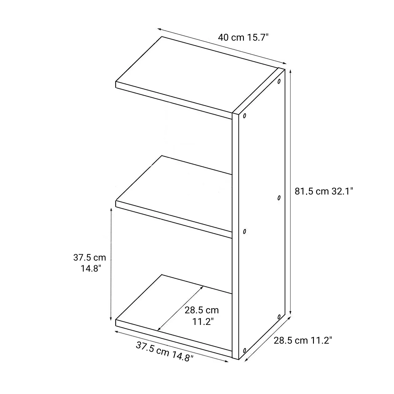Additional Stacking Shelf - Oak - 2 Tiers - Image 6
