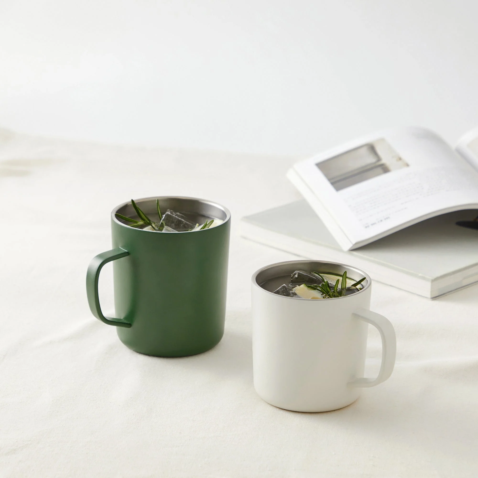 Stainless Steel Mug Cup - White (380 ml) - Image 8