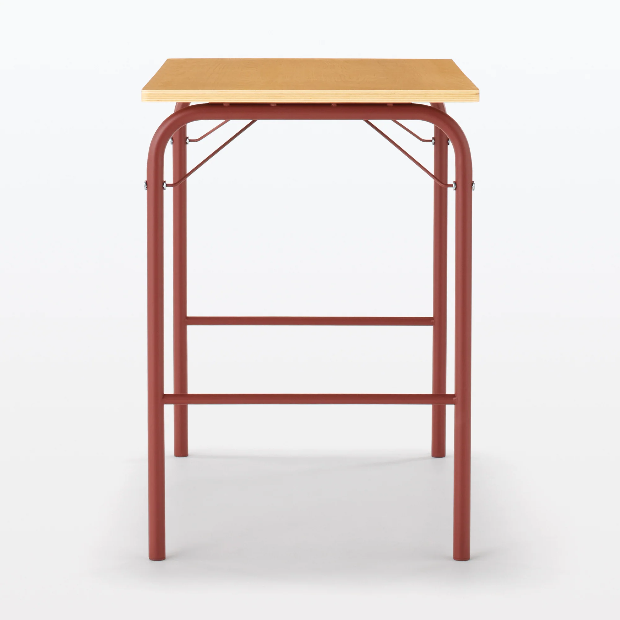 Steel Pipe Table - Burgundy - Image 2