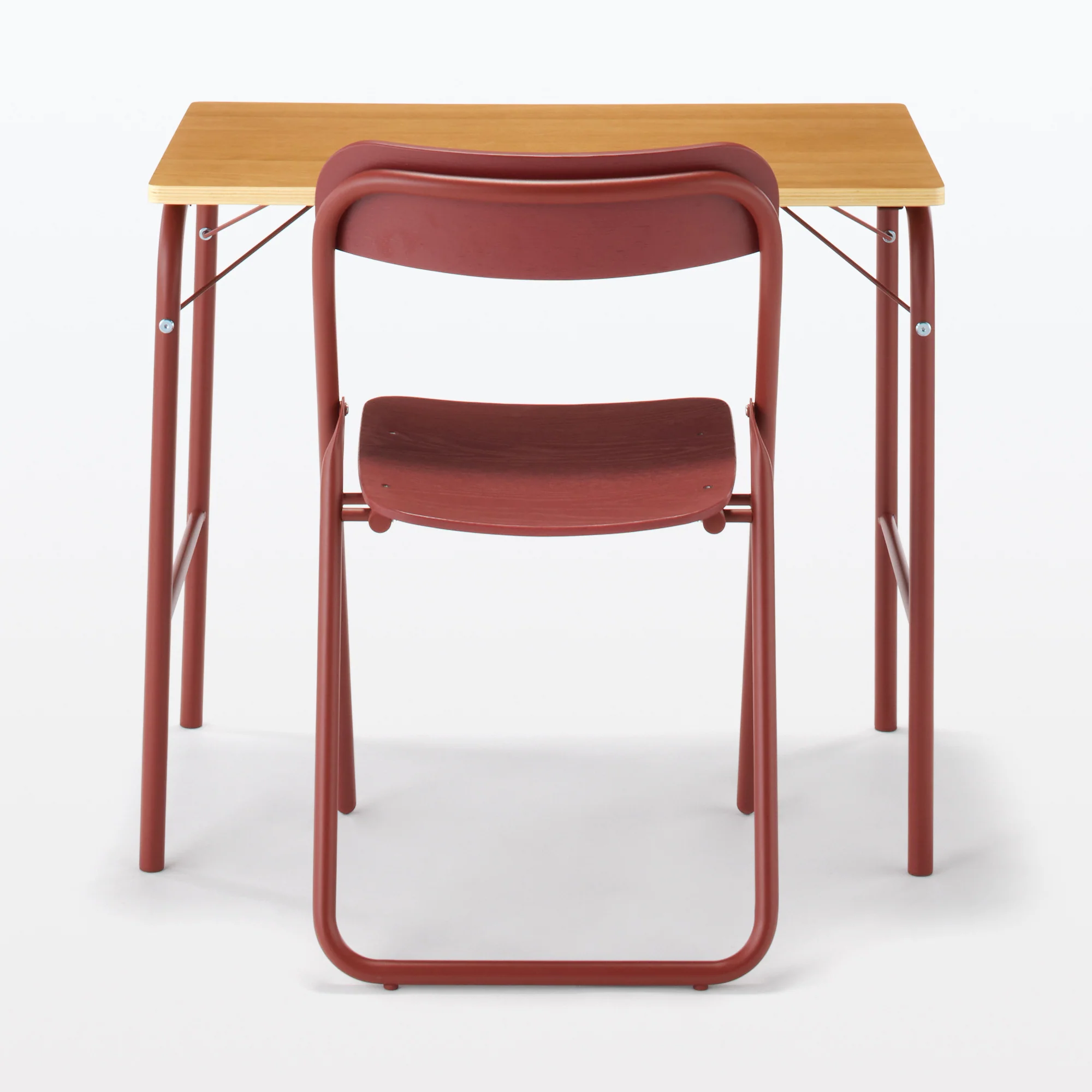 Steel Pipe Table - Burgundy - Image 8