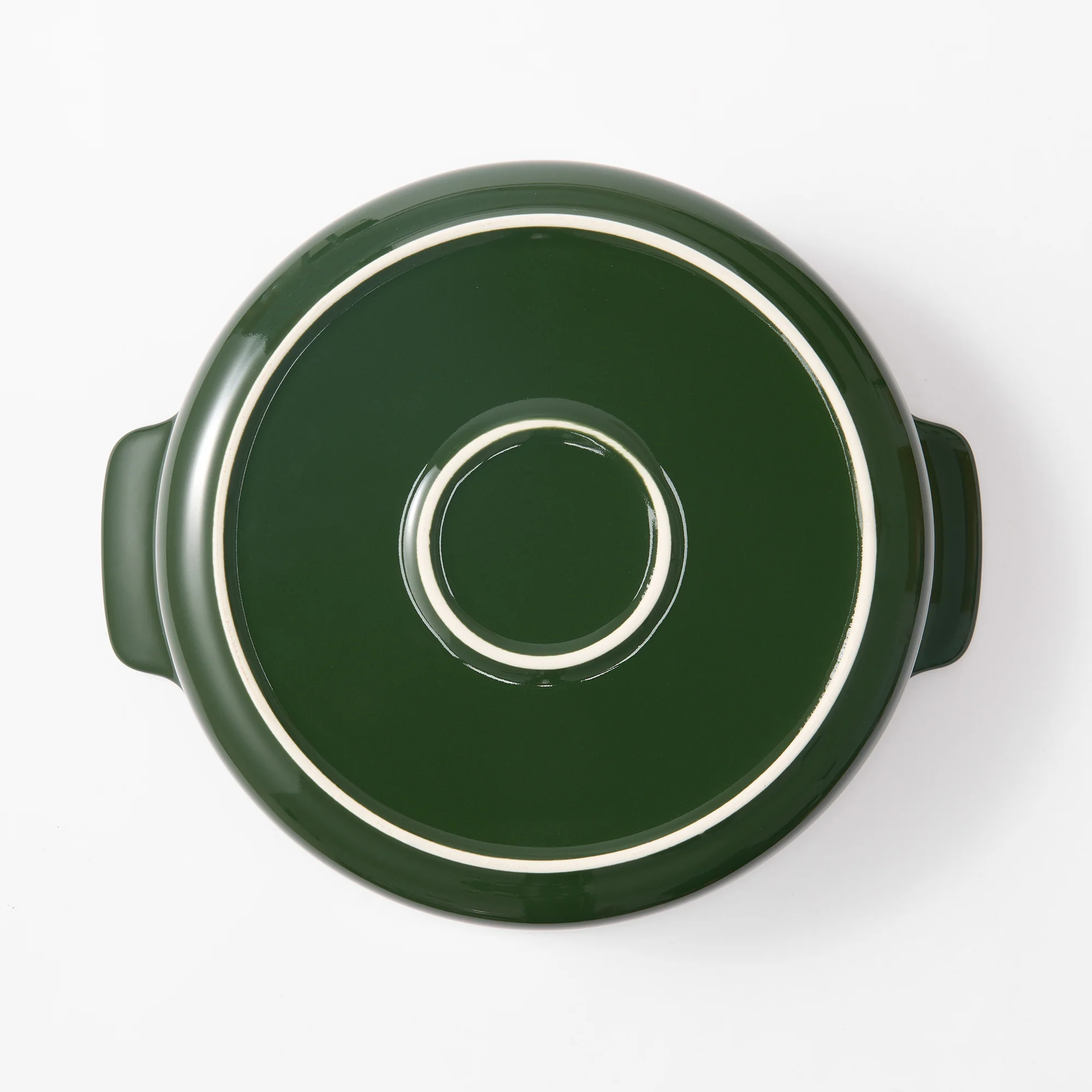 Stoneware Bowl (Dia. 20.9 cm) - Dark Green - Image 4