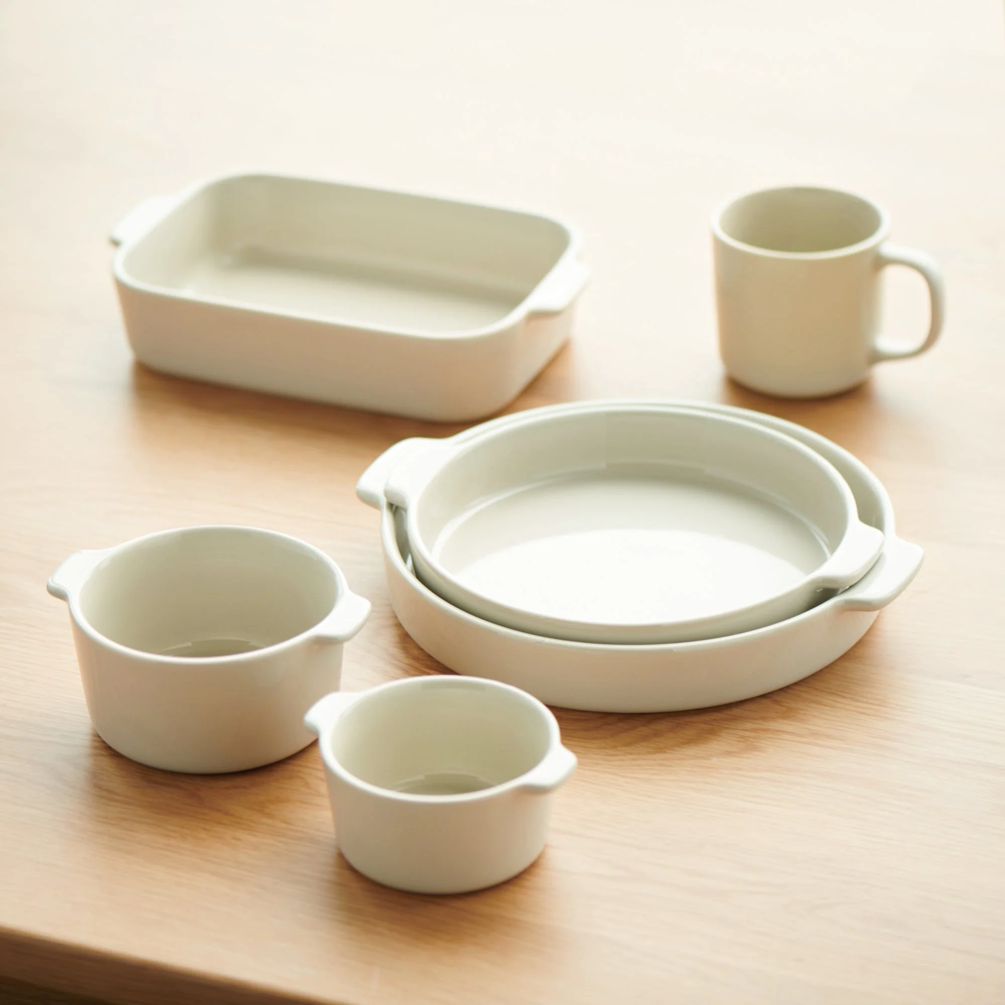 Stoneware Mini Cocotte Bowl (Dia. 11.5 cm) - Grey Beige - Image 5