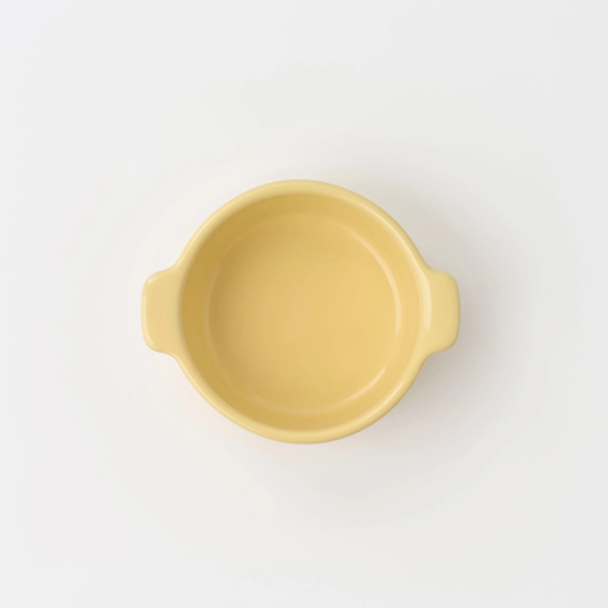 Stoneware Mini Cocotte Bowl (Dia. 11.5 cm) - Light Yellow - Image 2