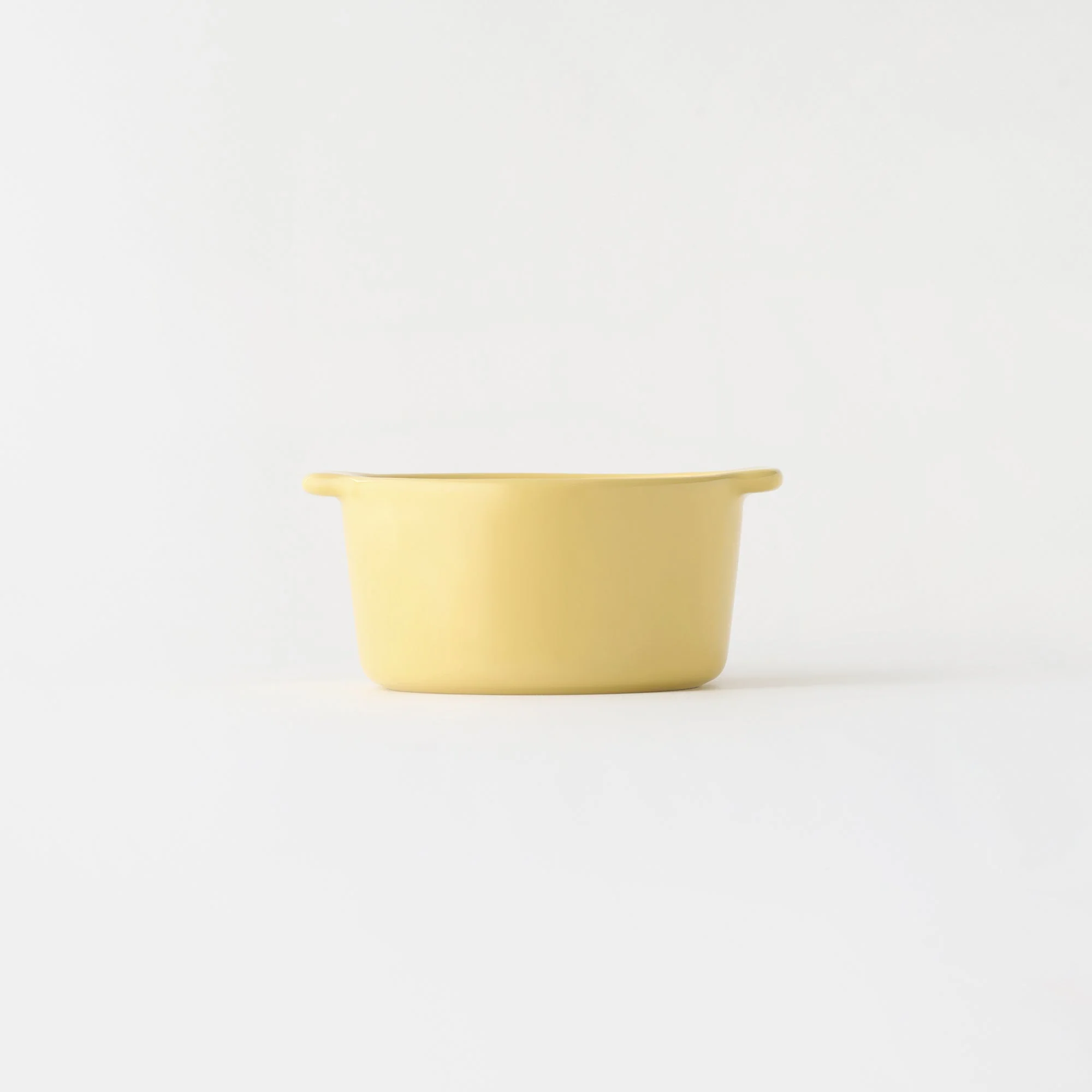 Stoneware Mini Cocotte Bowl (Dia. 11.5 cm) - Light Yellow - Image 3