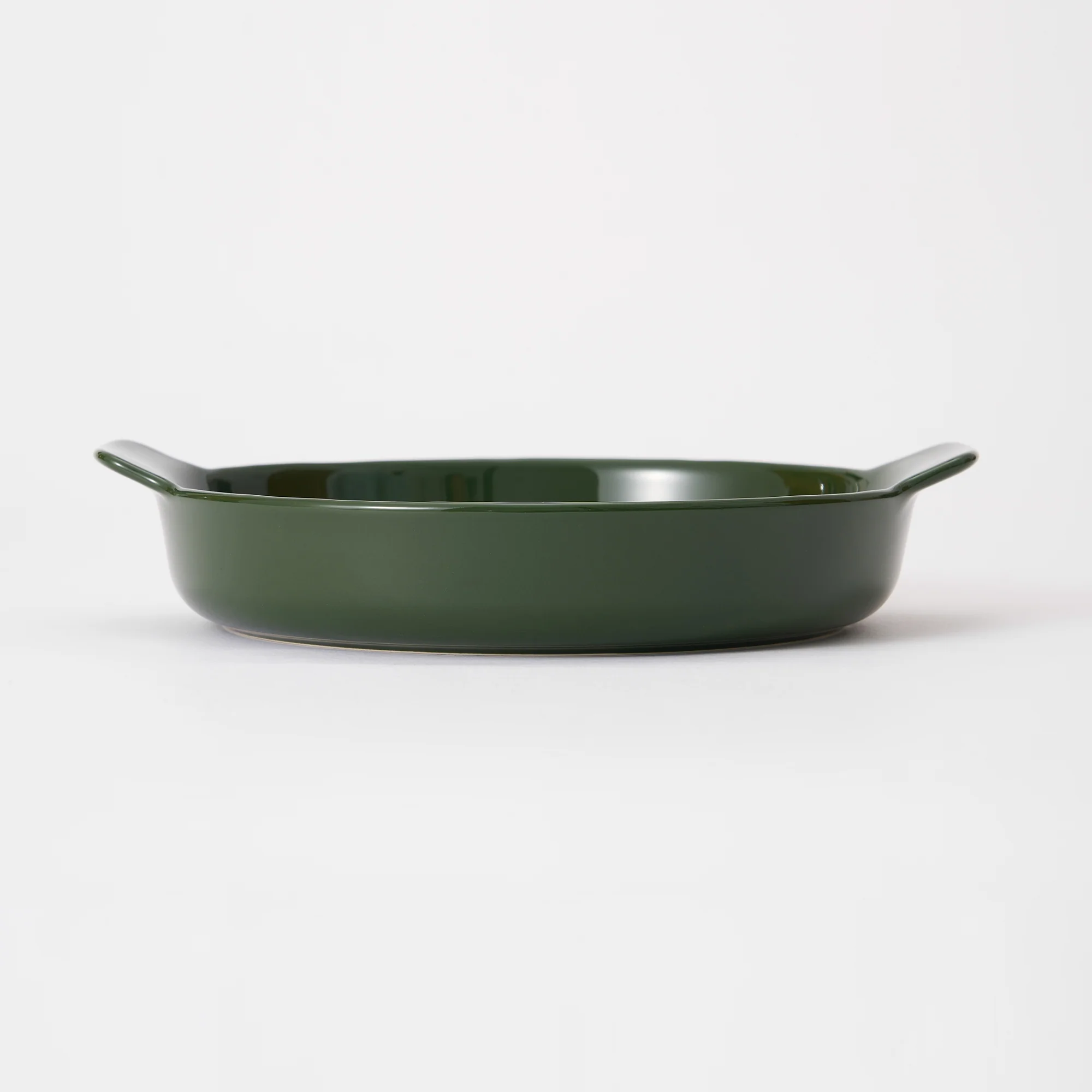 Stoneware Plate (Dia. 21.2 cm) - Dark Green - Image 3