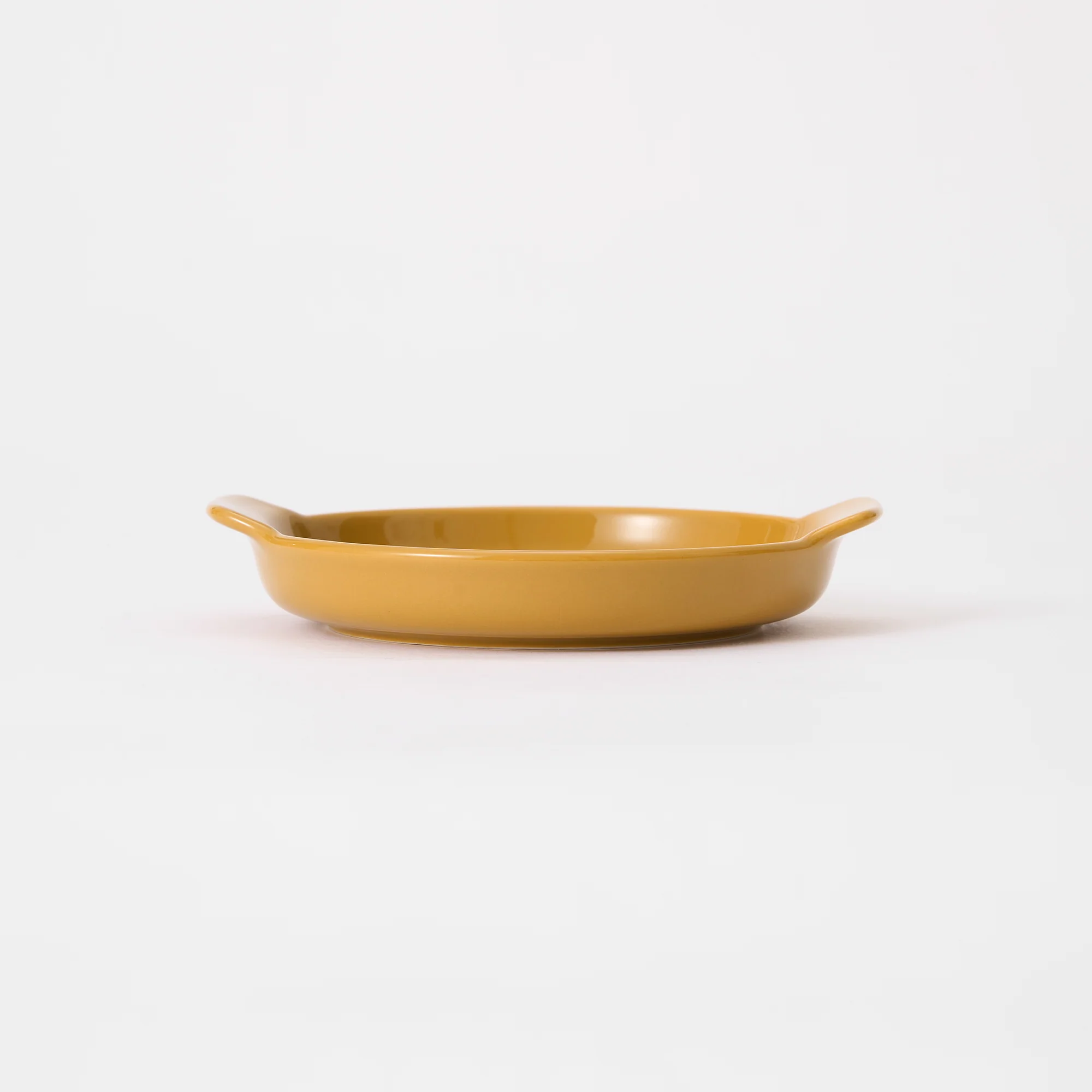 Stoneware Plate (Dia. 12.8 cm) - Mustard Yellow - Image 3
