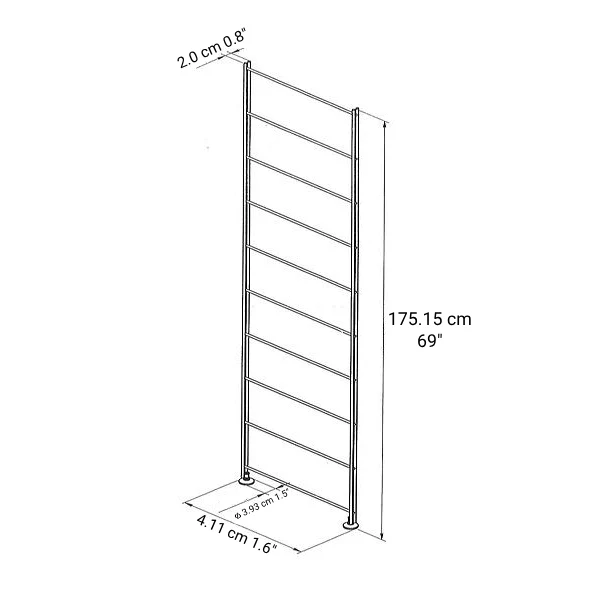 SUS Shelving Unit Stainless Steel Additional Frame - Large (H175.5 cm) - Image 3