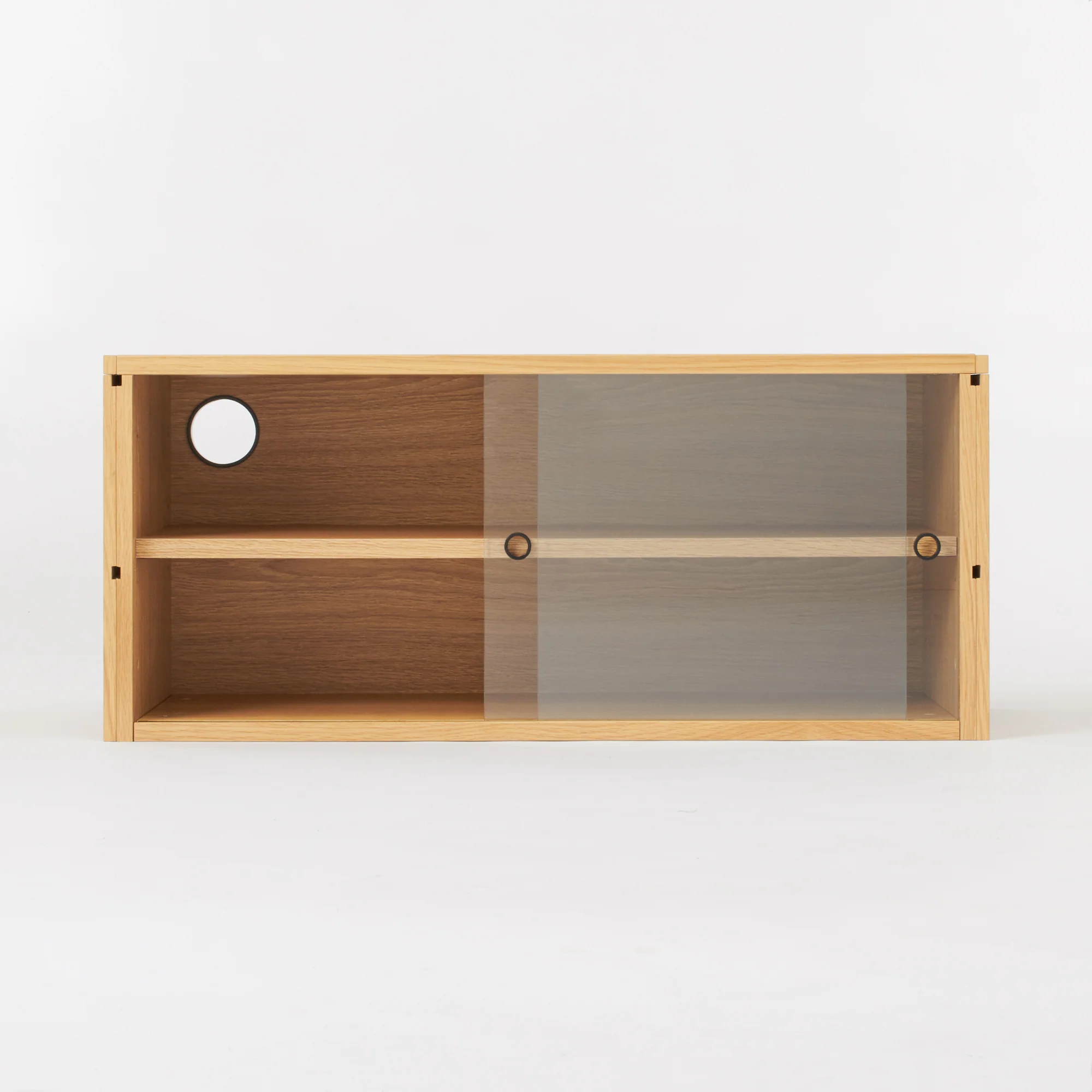 SUS Shelving Unit - Oak - Box With Glass Sliding Door - Image 10