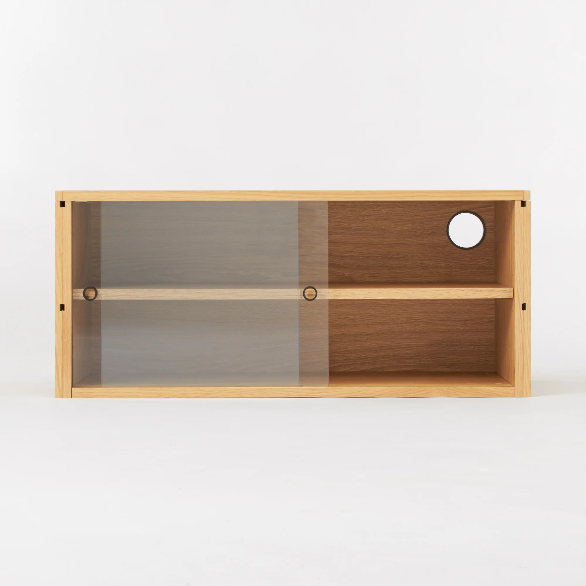 SUS Shelving Unit - Oak - Box With Glass Sliding Door - Image 11