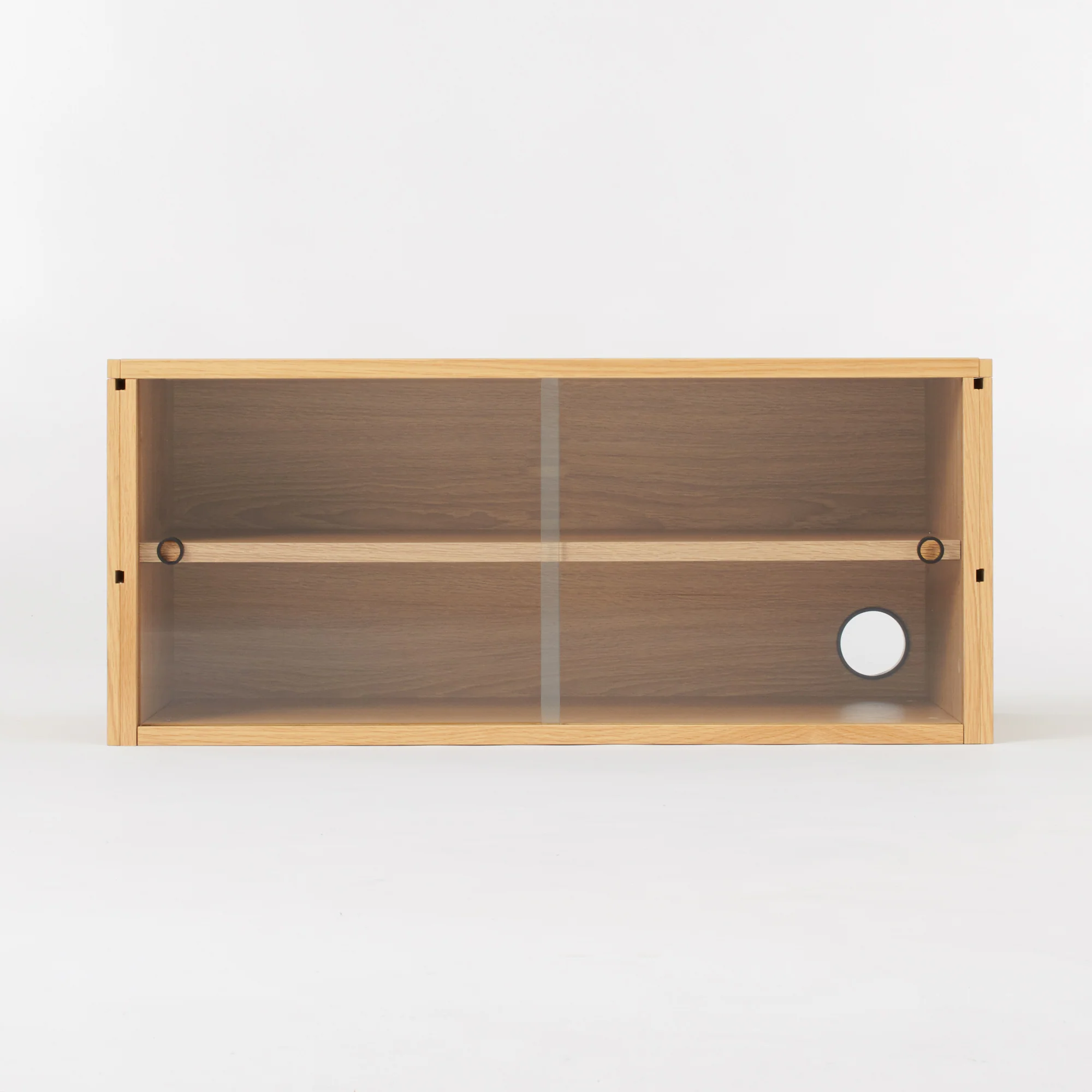 SUS Shelving Unit - Oak - Box With Glass Sliding Door - Image 4