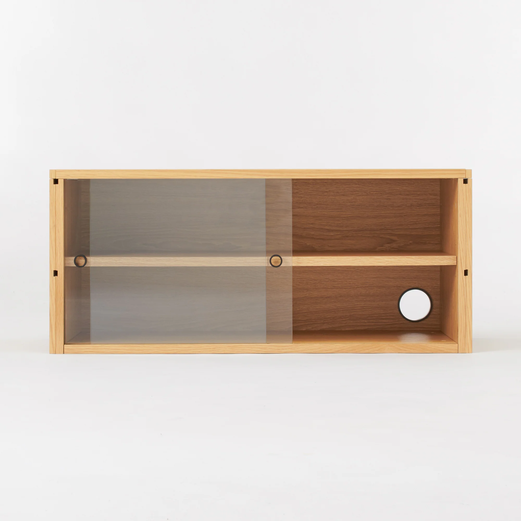 SUS Shelving Unit - Oak - Box With Glass Sliding Door - Image 8