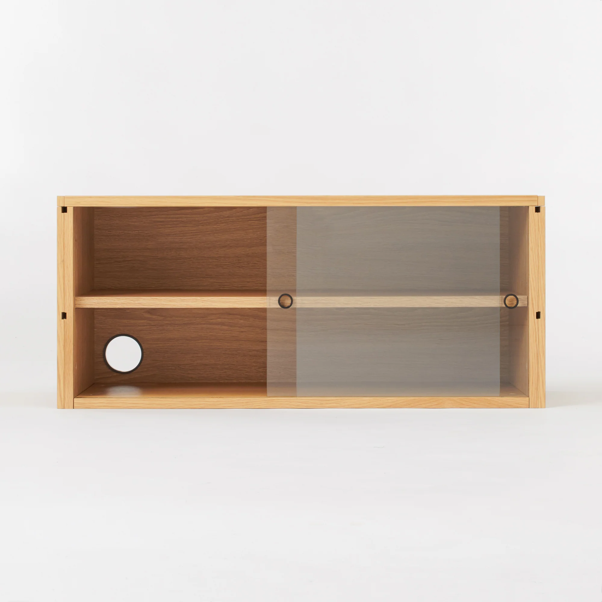 SUS Shelving Unit - Oak - Box With Glass Sliding Door - Image 9