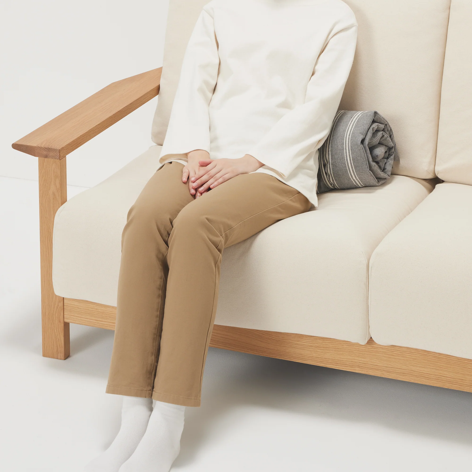 Washed Cotton Long Seat Cushion - Image 5