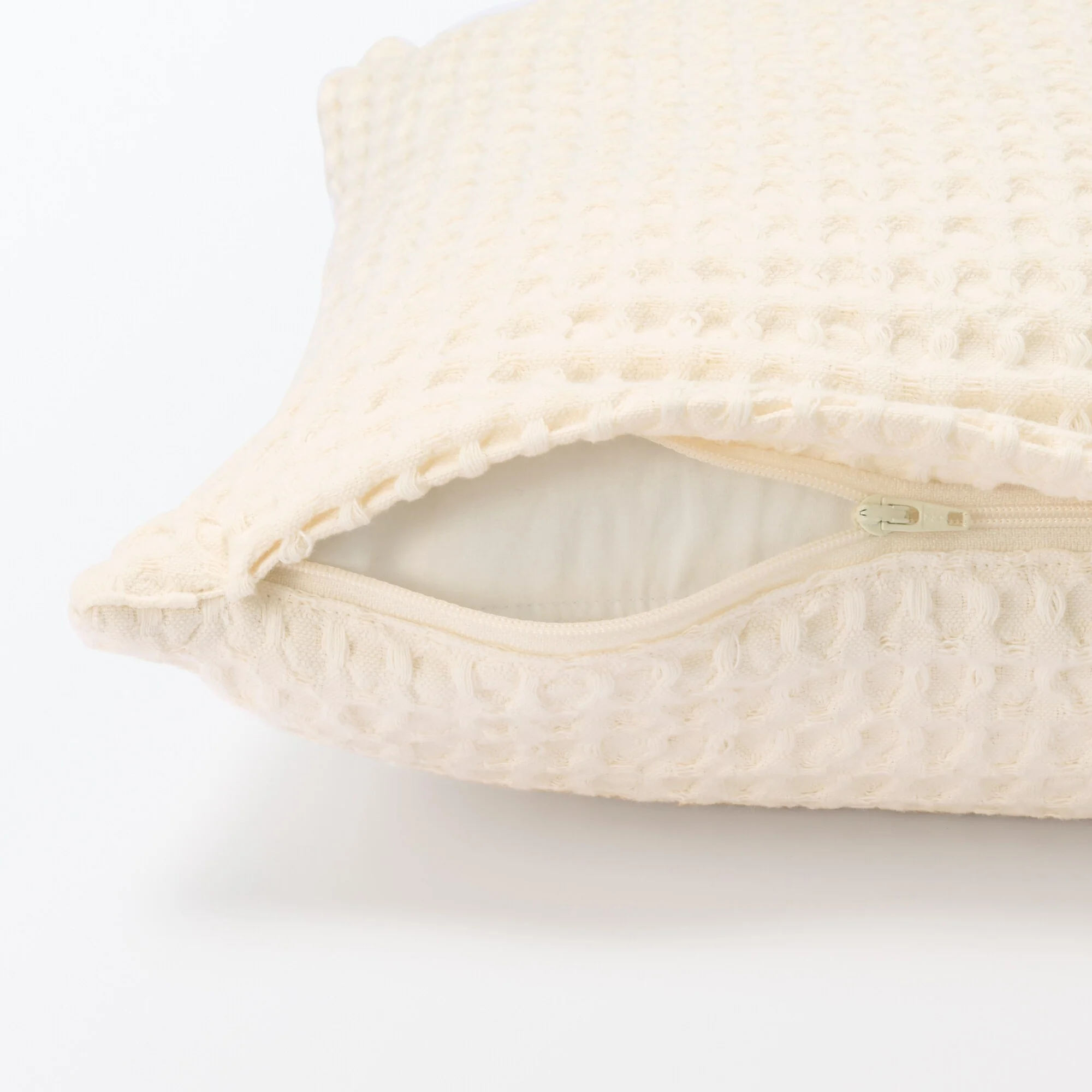 Washed Cotton Waffle Cushion Cover (55 x 59 cm) - Image 3