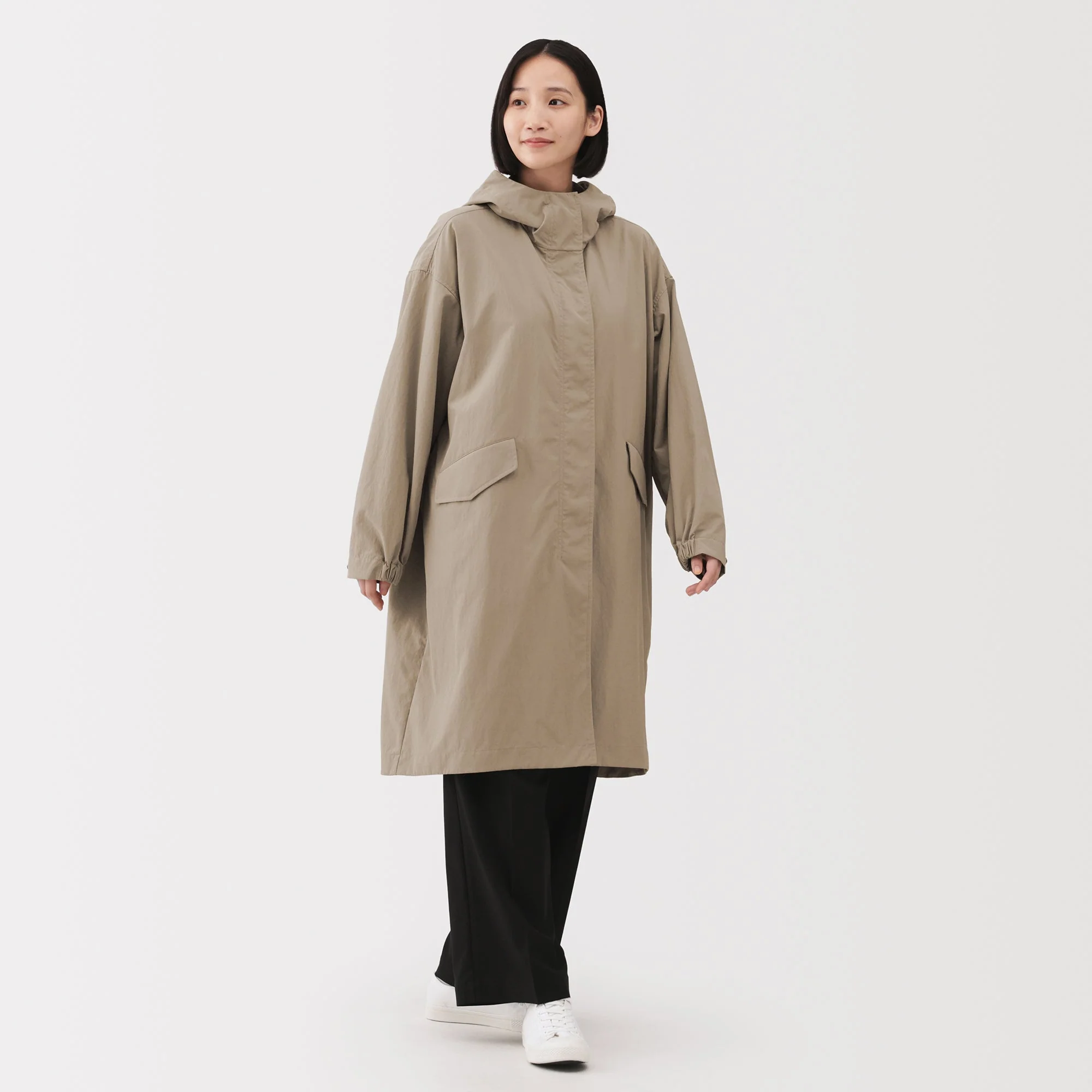 Water Repellent Hooded Long Coat - Image 15