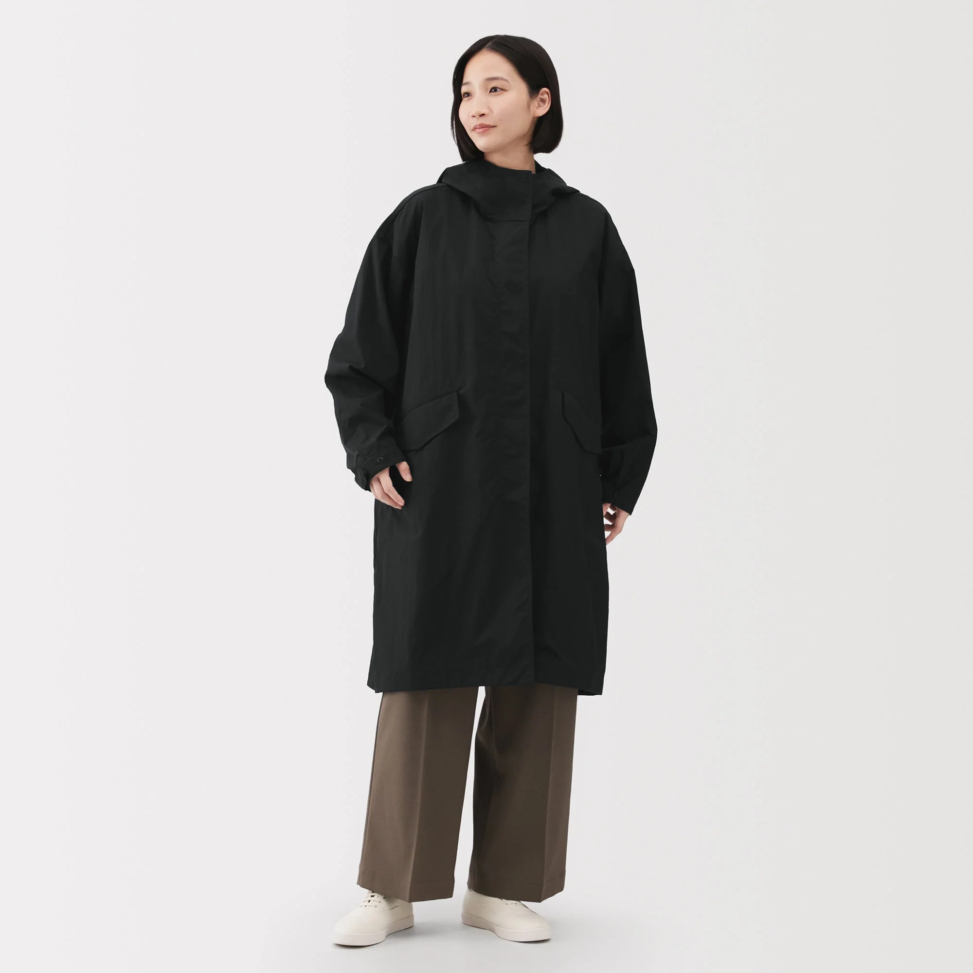 Water Repellent Hooded Long Coat - Image 26