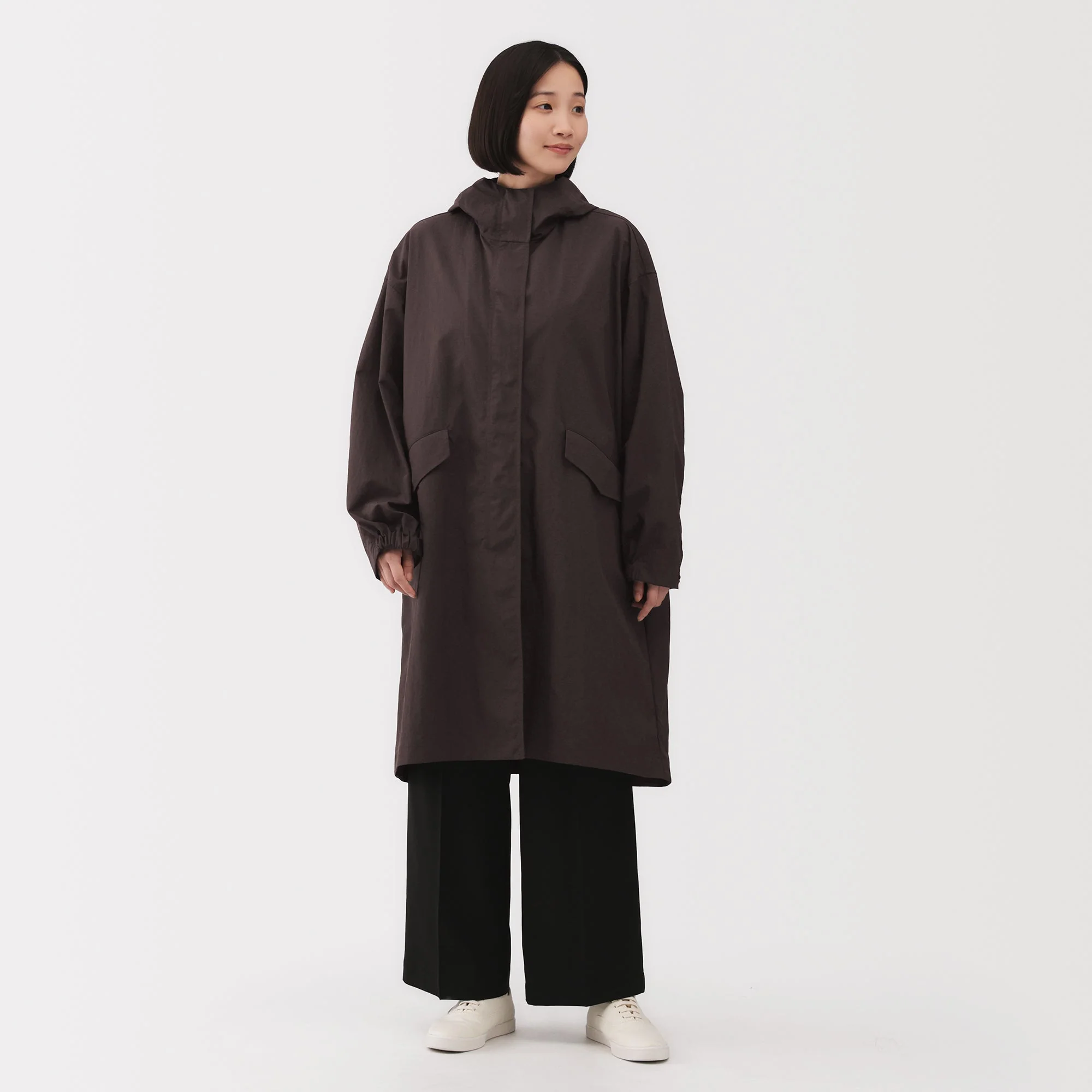 Water Repellent Hooded Long Coat - Image 4