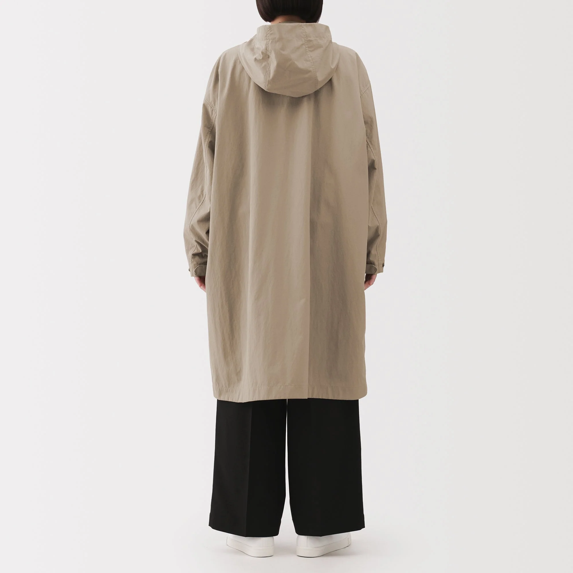 Water Repellent Hooded Long Coat - Image 6