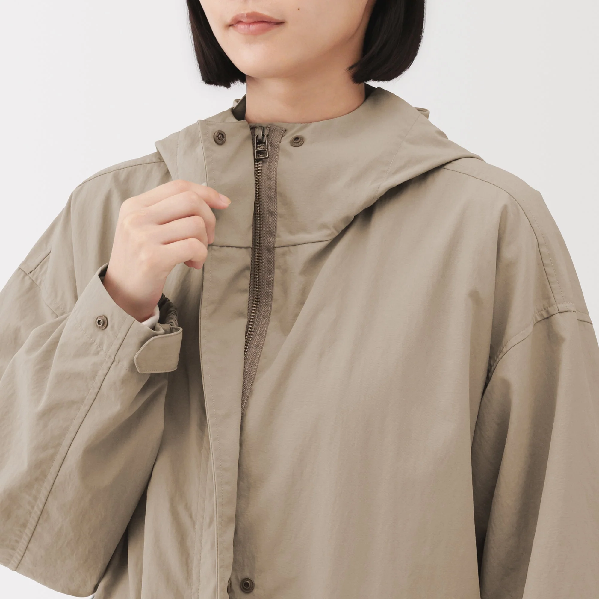 Water Repellent Hooded Long Coat - Image 8