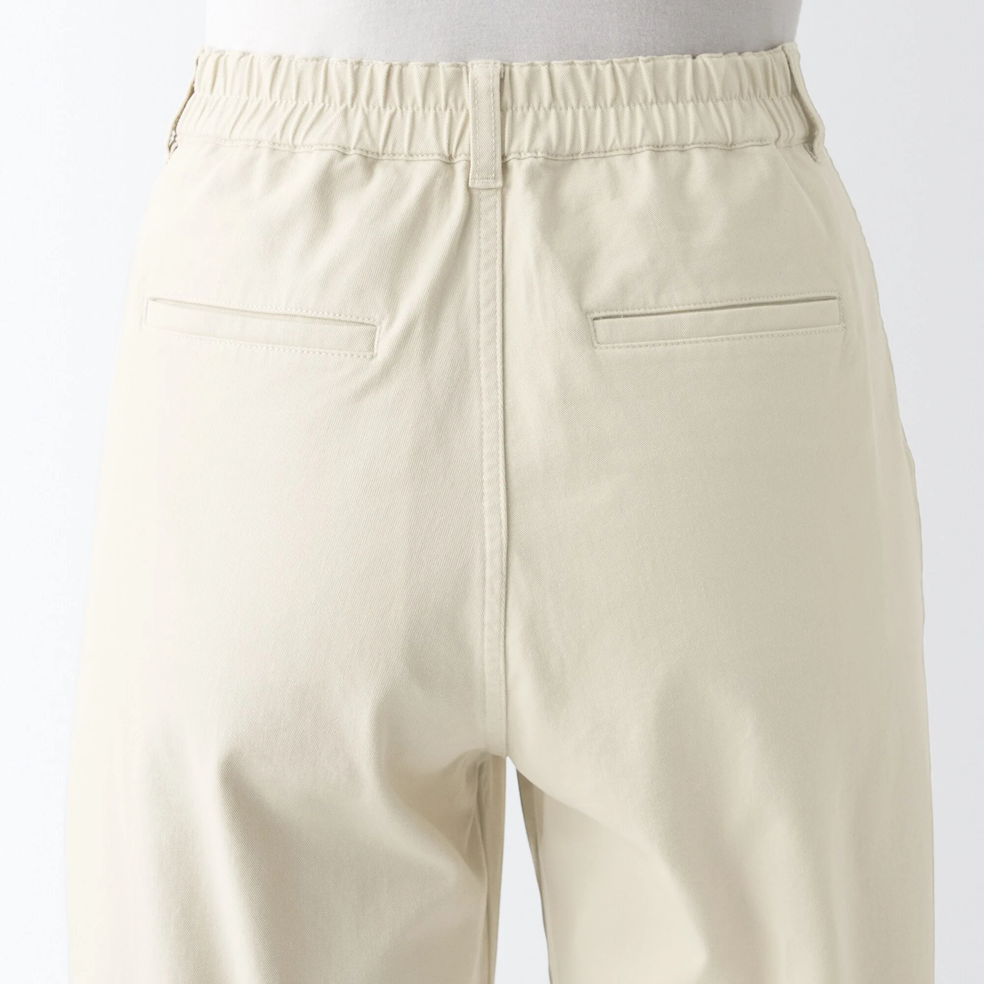 Women's 4-Way Stretch Chino Wide Straight Pants (L 32inch / 82cm) - Image 8