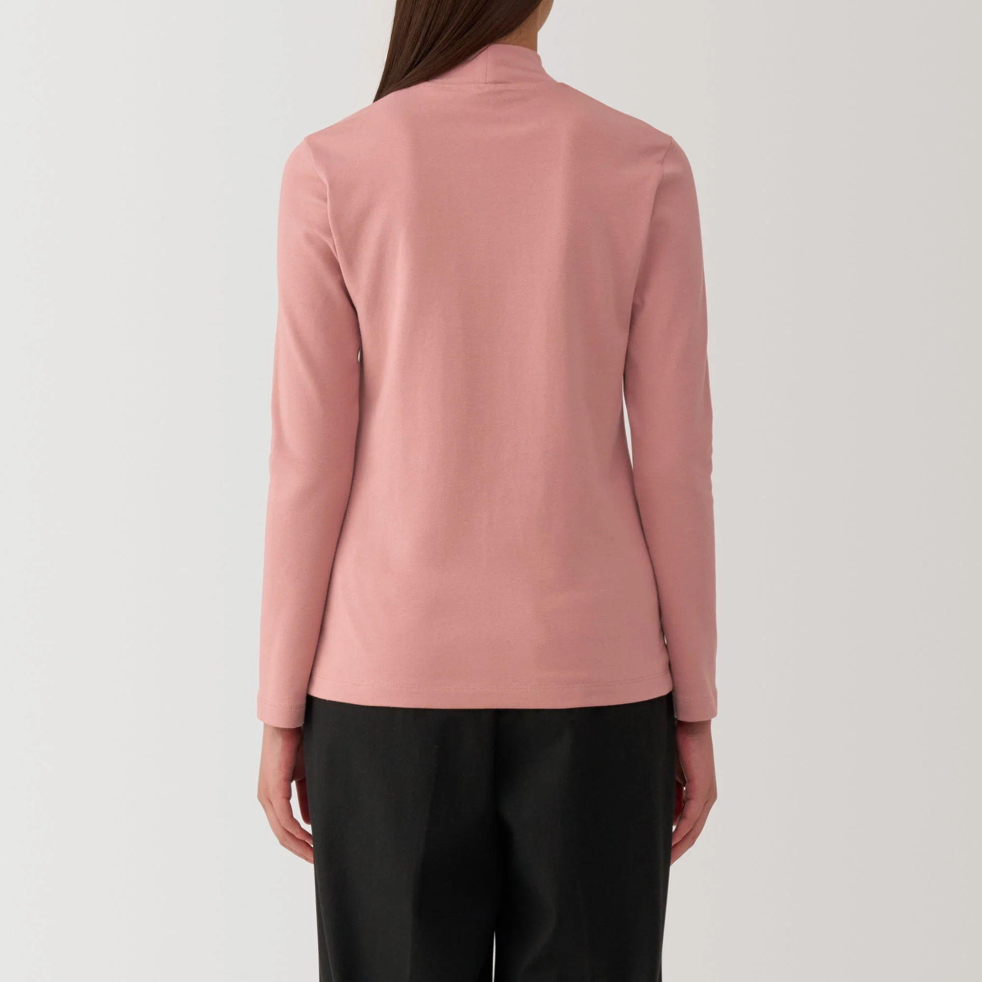 Women's Brushed Ribbed High Neck Long Sleeve T-Shirt - Image 6
