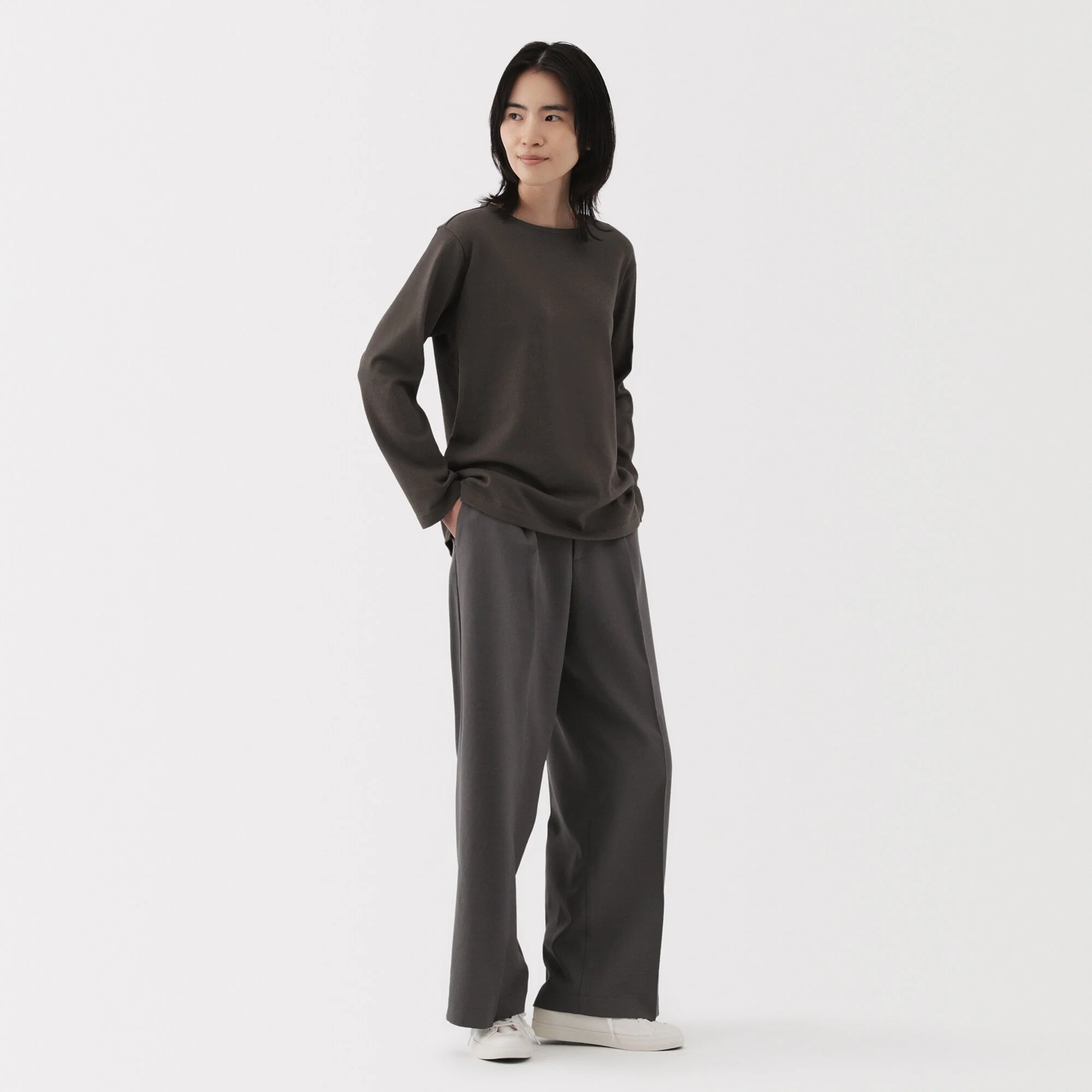 Women's Heavy Weight Boat Neck Long Sleeve T-Shirt - Image 12