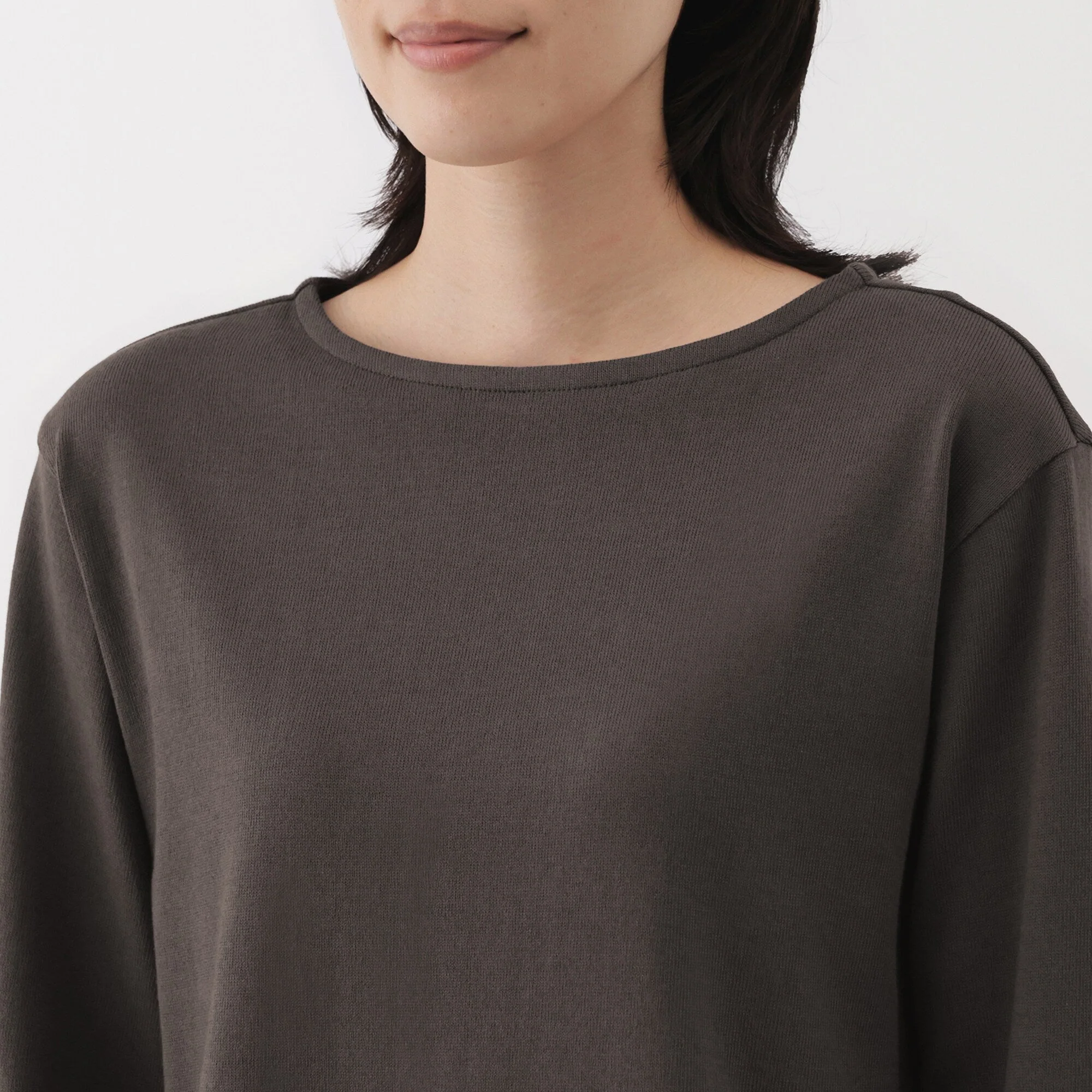 Women's Heavy Weight Boat Neck Long Sleeve T-Shirt - Image 15