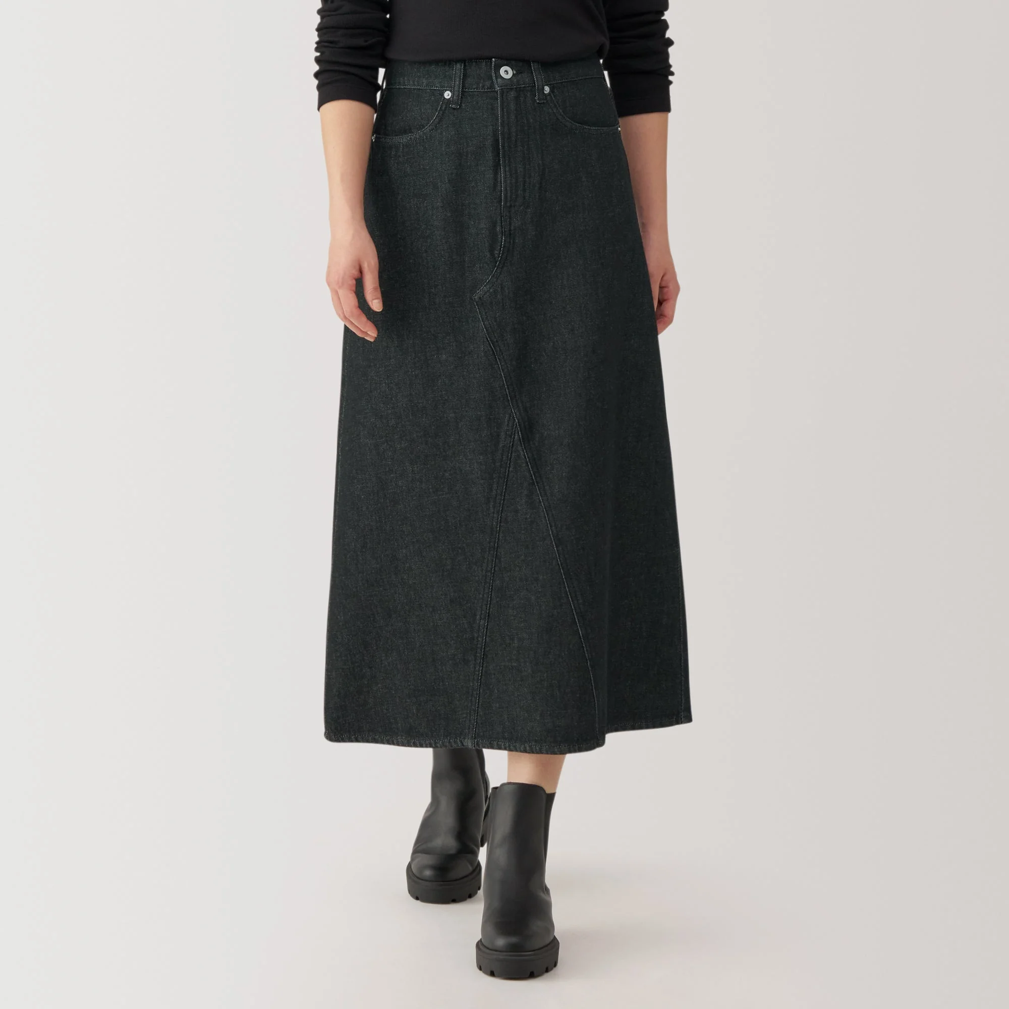 Women's Kapok Blend Denim A-Line Skirt