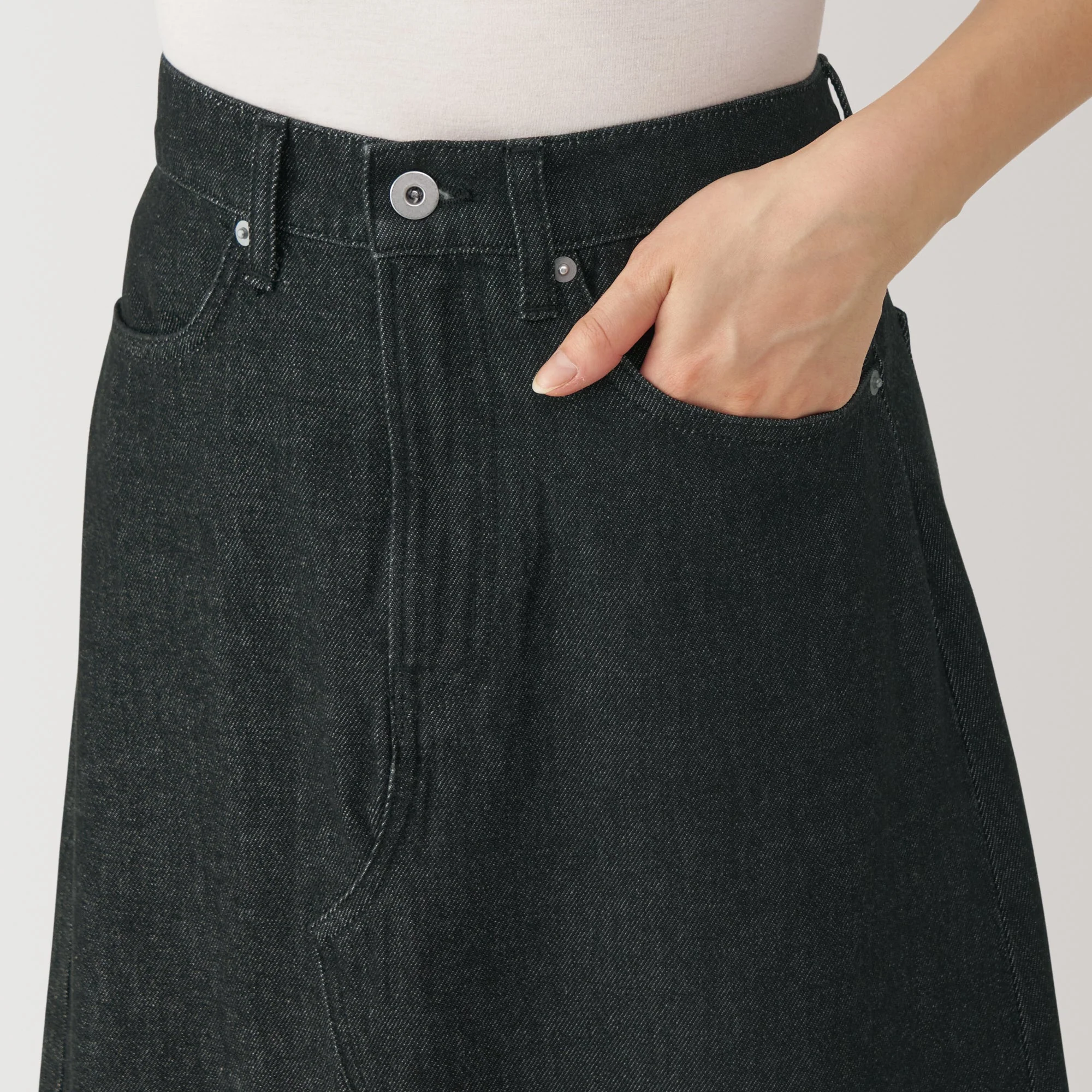 Women's Kapok Blend Denim A-Line Skirt - Image 7