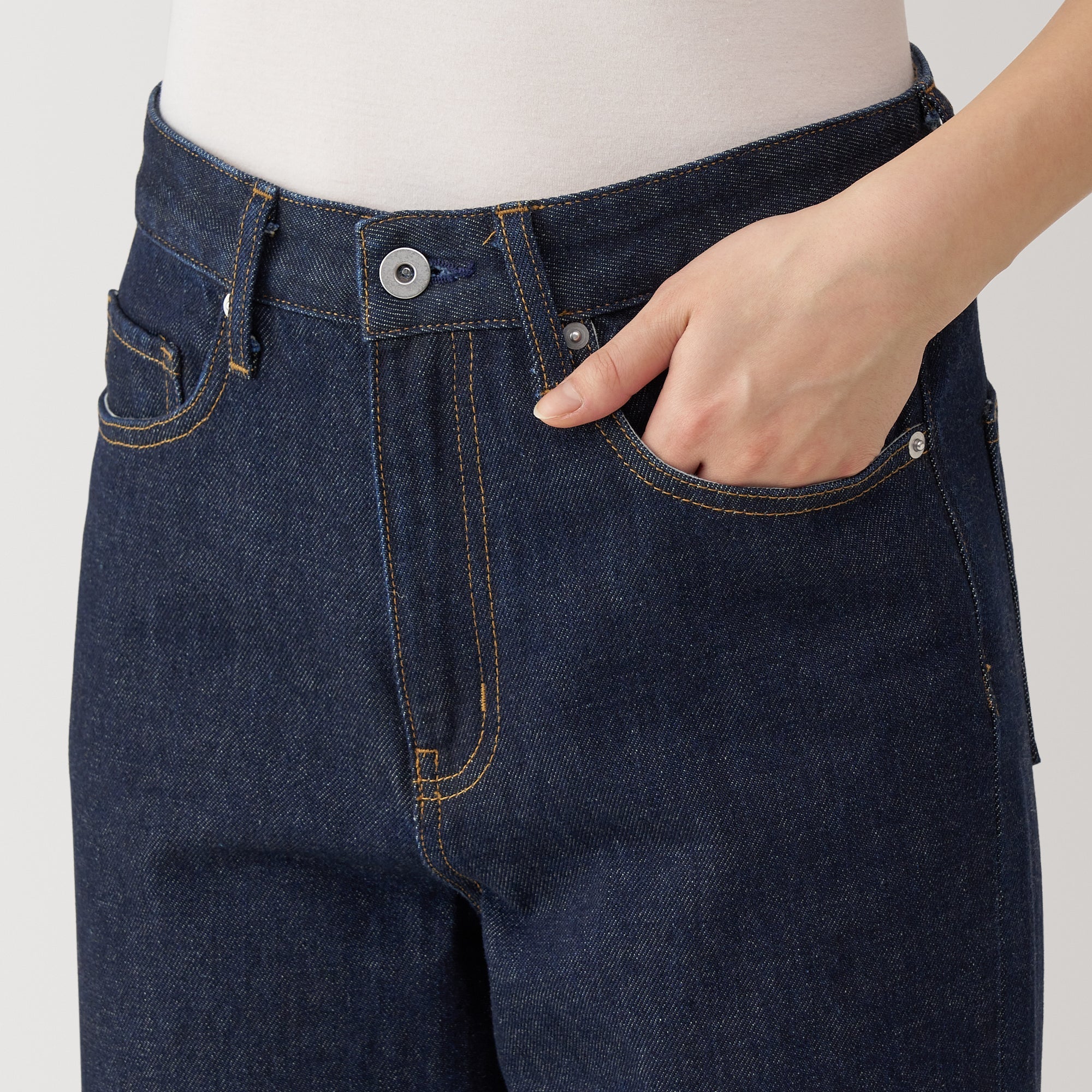 Women's Kapok Blend Denim Straight Pants - Image 16