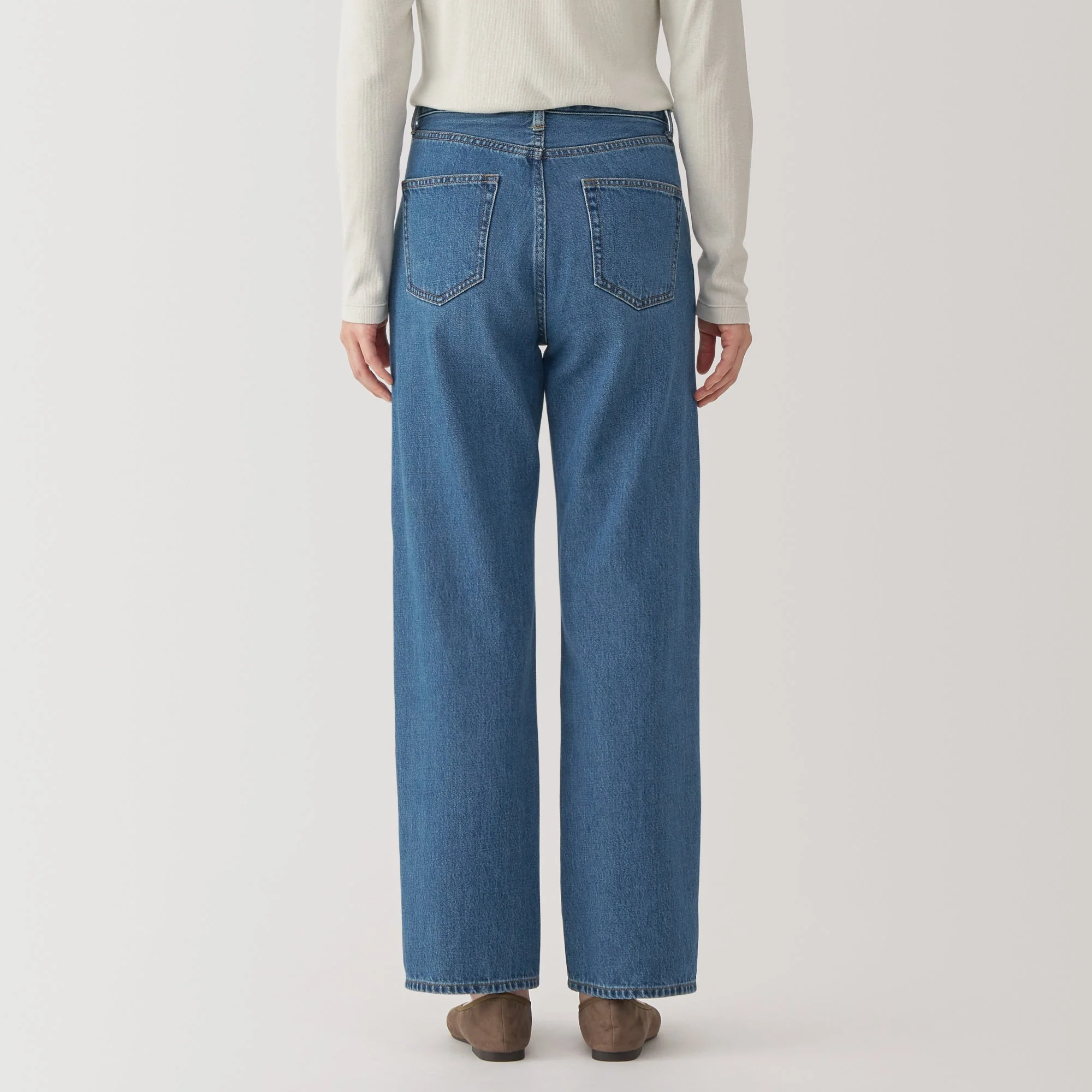 Women's Kapok Blend Denim Straight Pants - Image 6