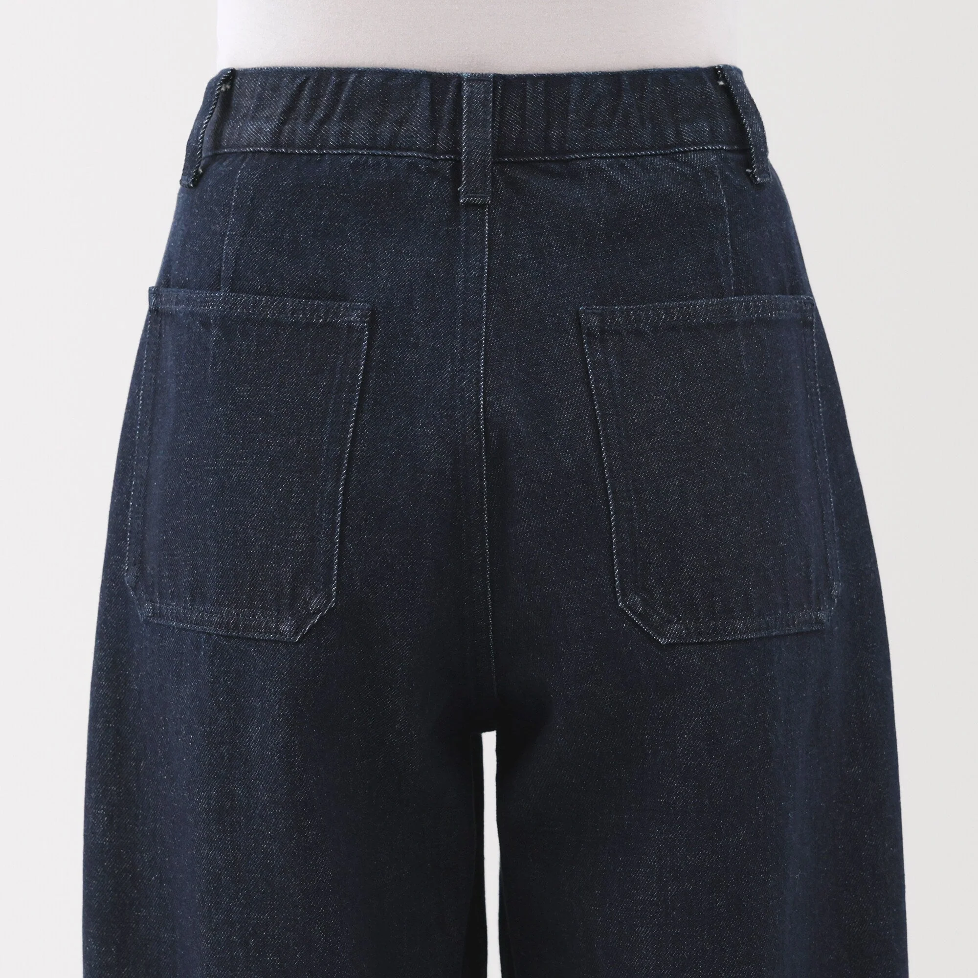 Women's Kapok Blend Denim Wide Tapered Pants - Image 8