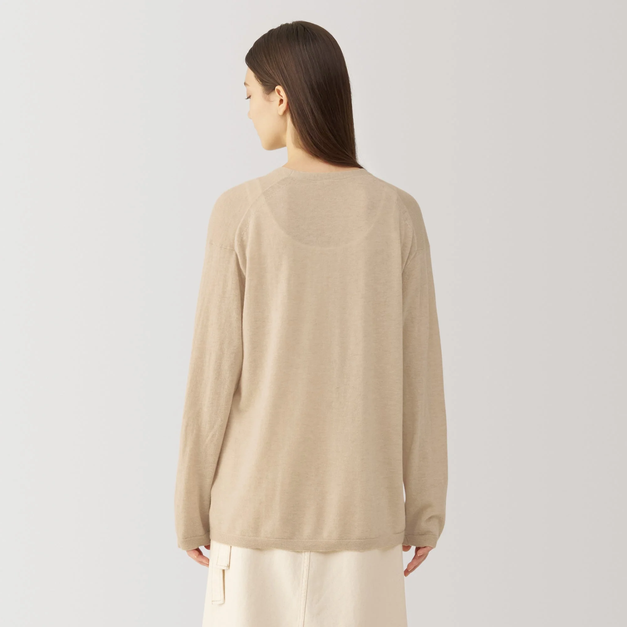 Labo Women's Natural Cashmere V Neck Cardigan - Image 12