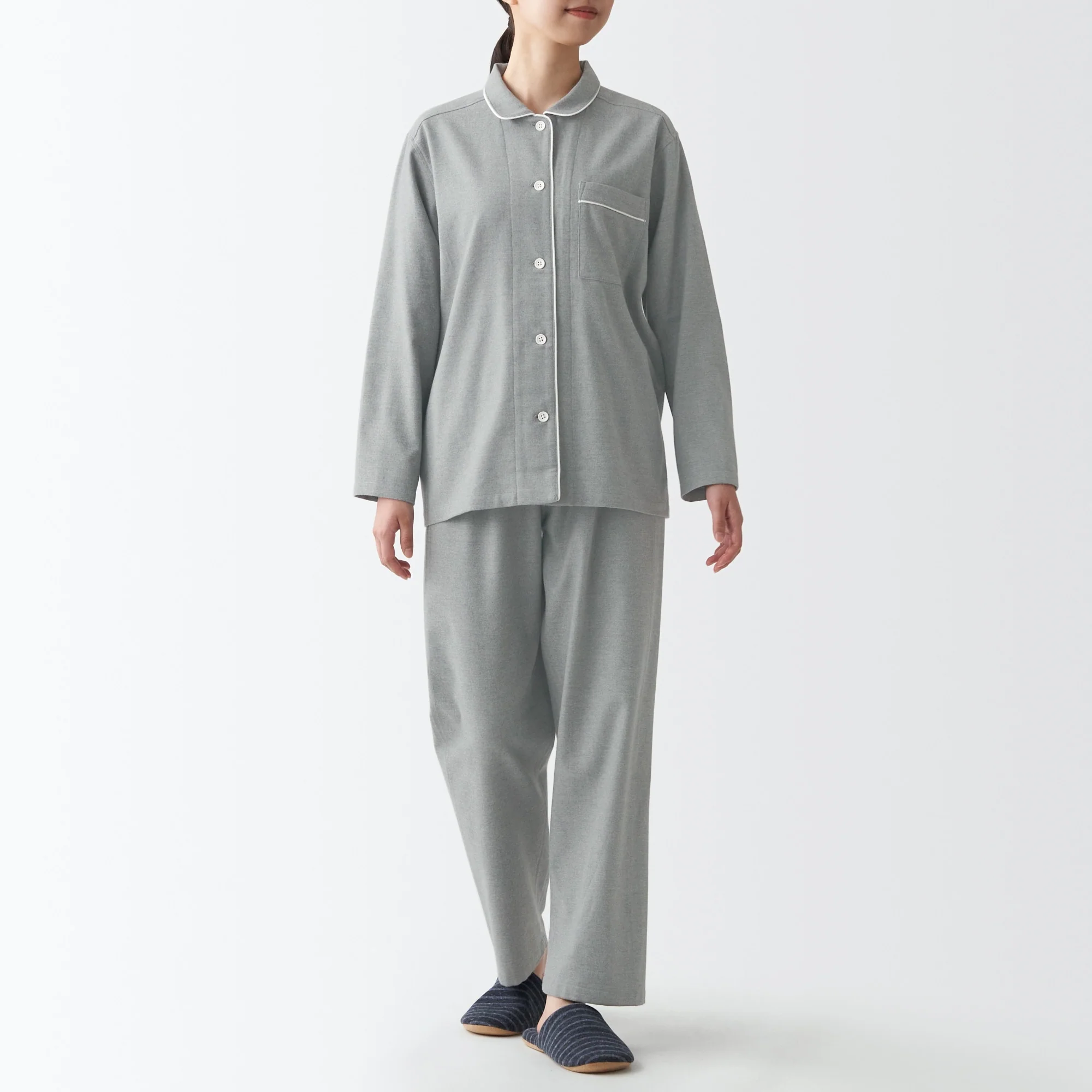 Women's Organic Cotton Side Seamless Flannel Pajamas