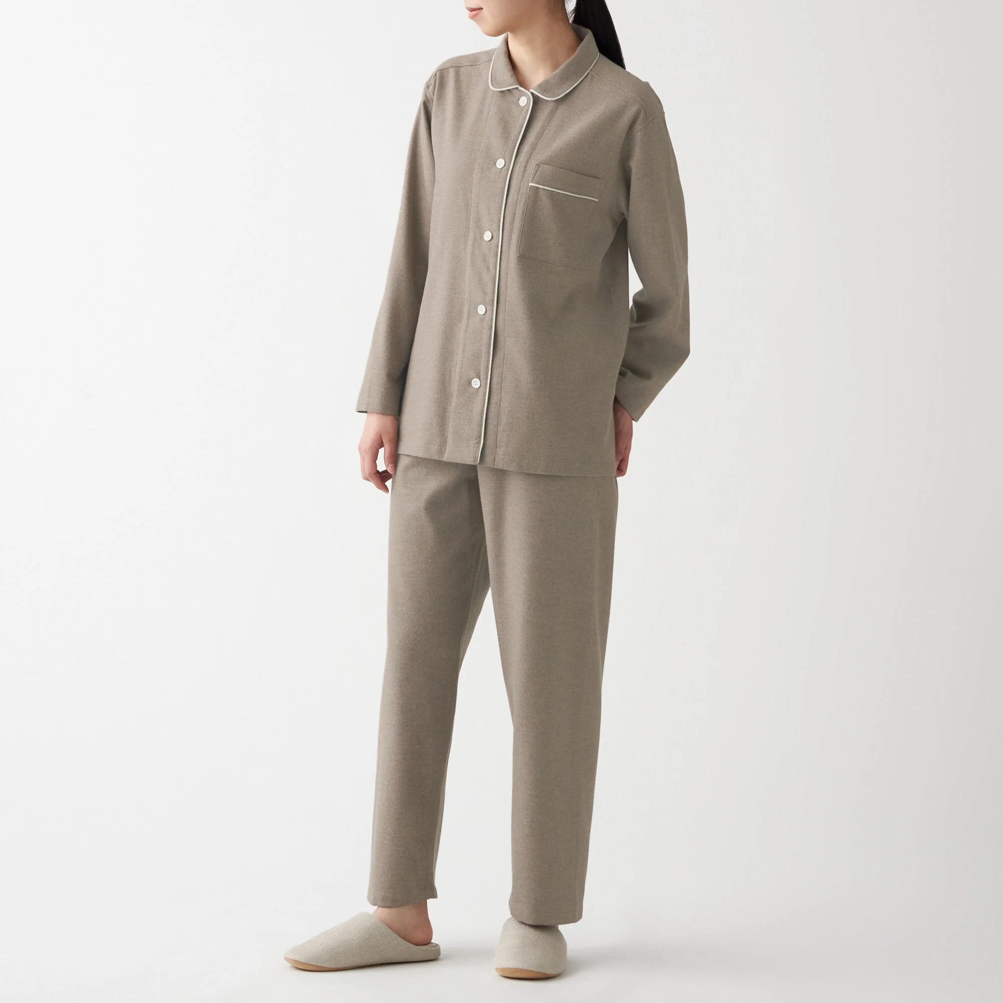 Women's Organic Cotton Side Seamless Flannel Pajamas - Image 23